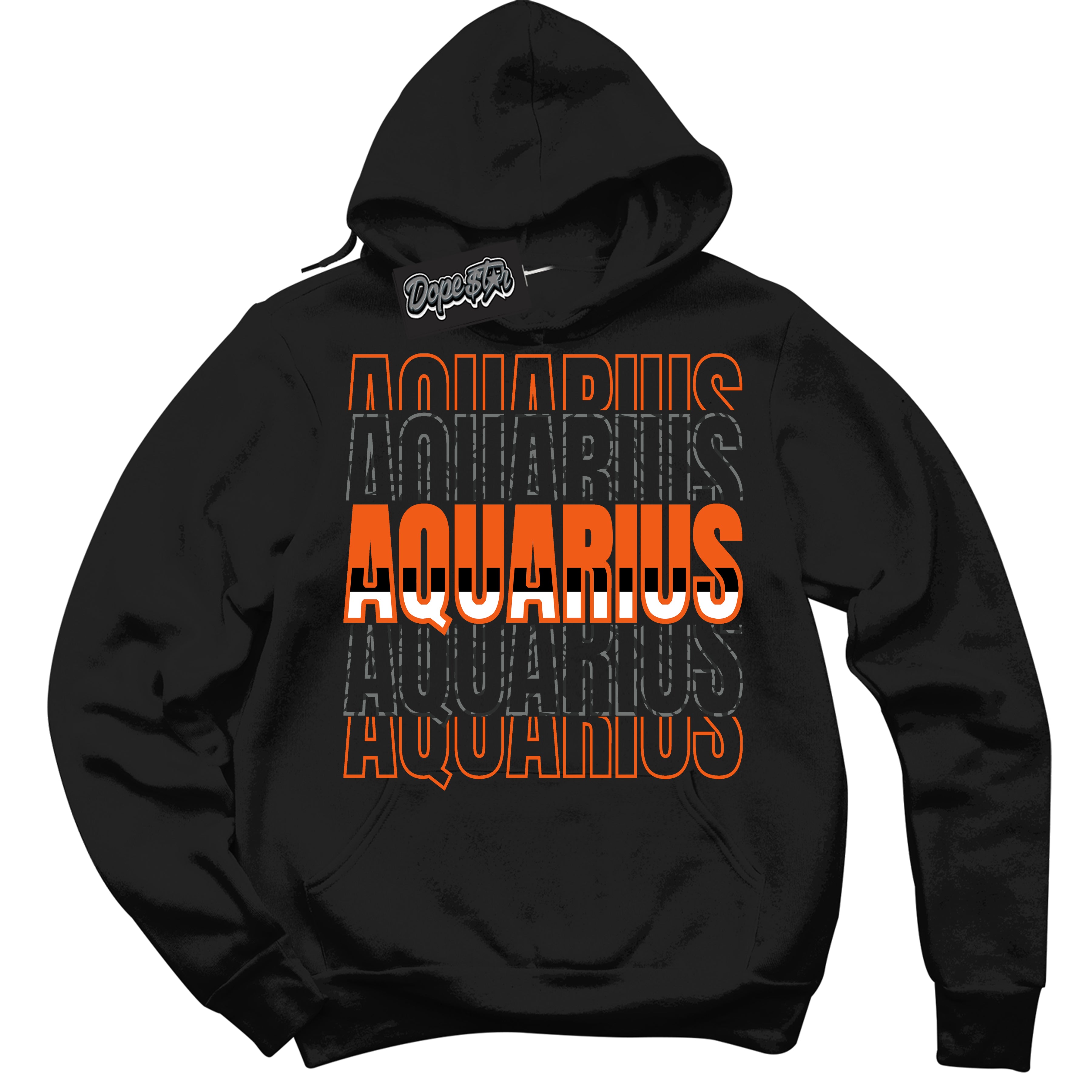 Cool Black Graphic DopeStar Hoodie with “ Aquarius “ print, that perfectly matches Fear Pack 3s sneakers