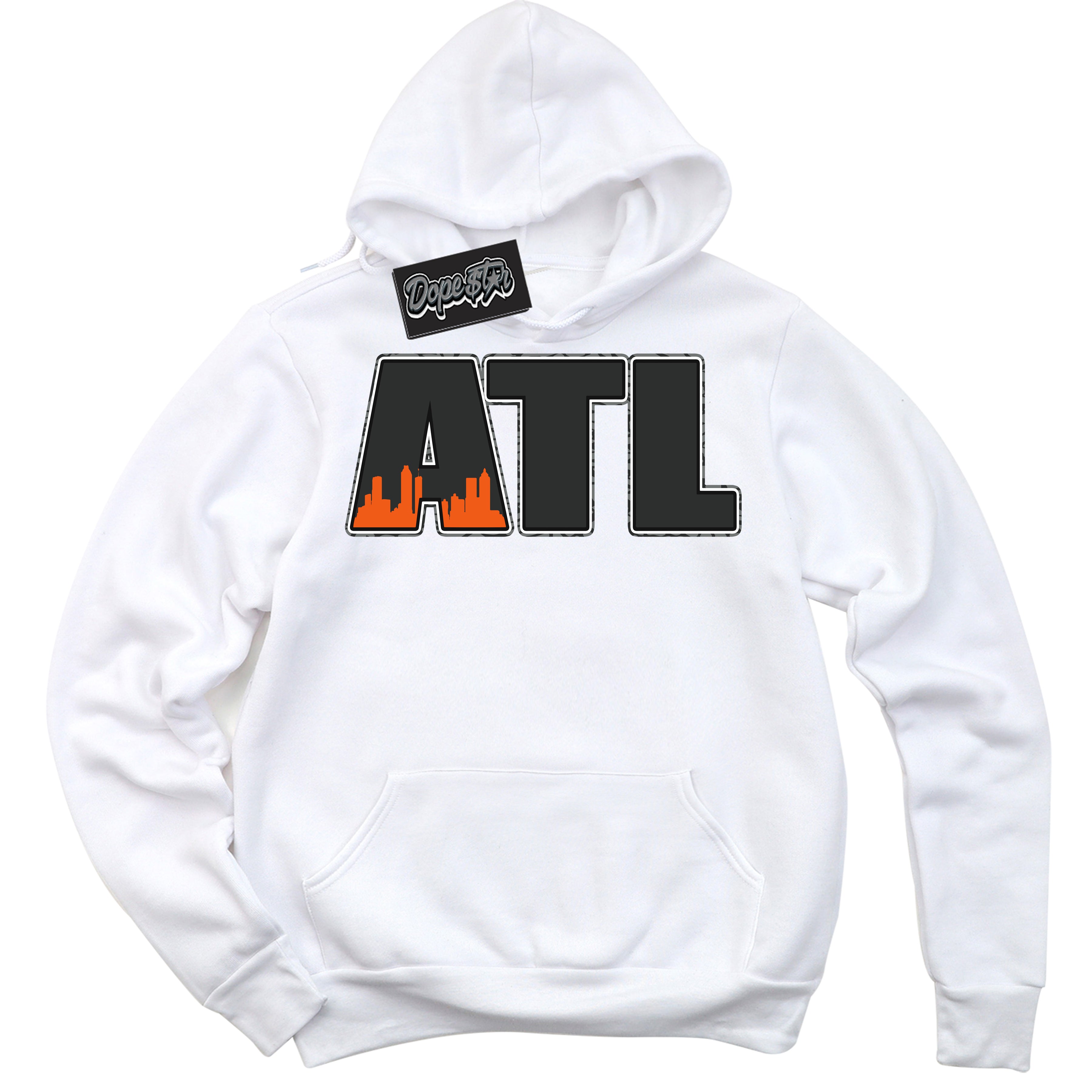 Cool White Graphic DopeStar Hoodie with “ Atlanta “ print, that perfectly matches Fear Pack 3s sneakers