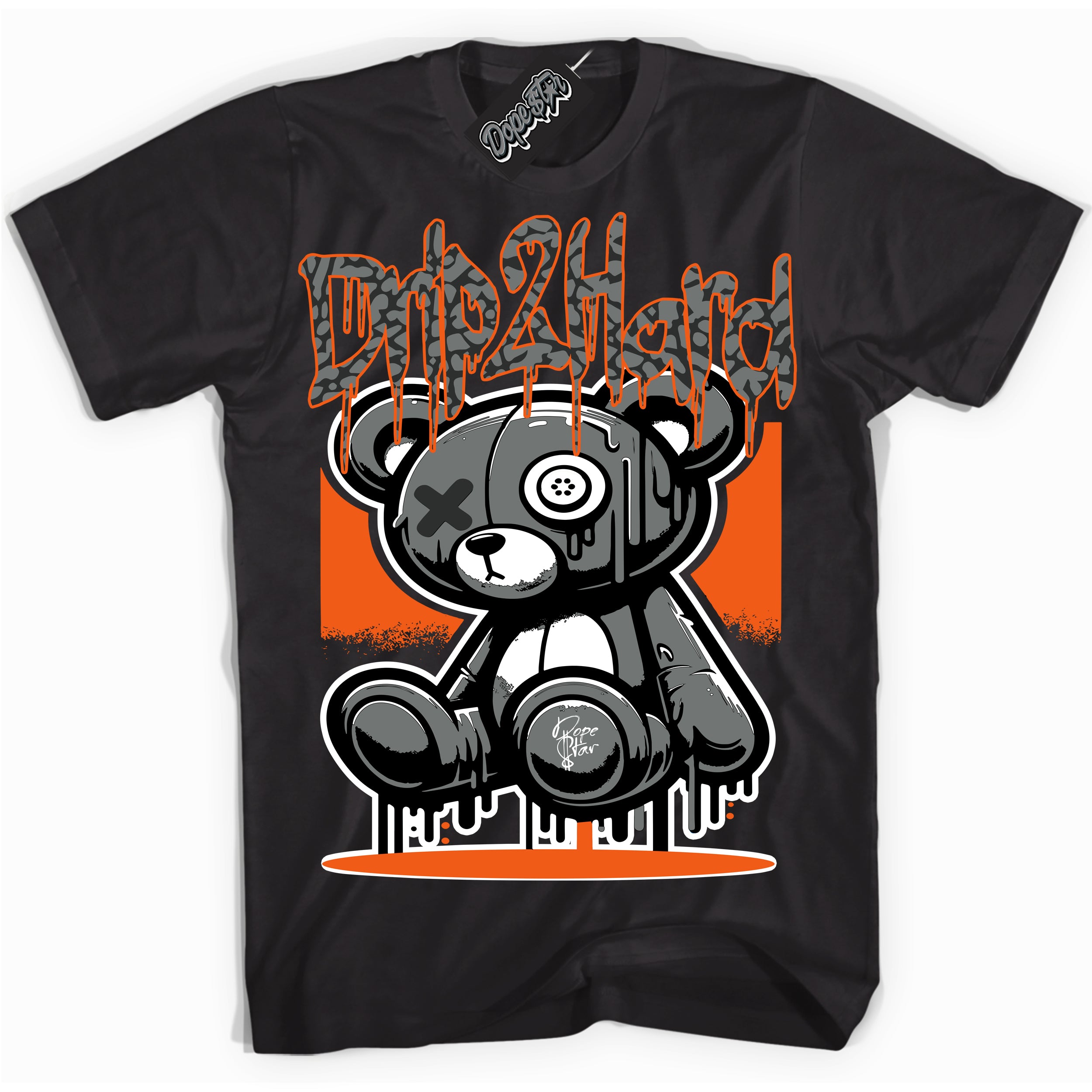 Cool Black graphic tee with “ Drip 2 Hard ” design, that perfectly matches Fear Pack 3s sneakers