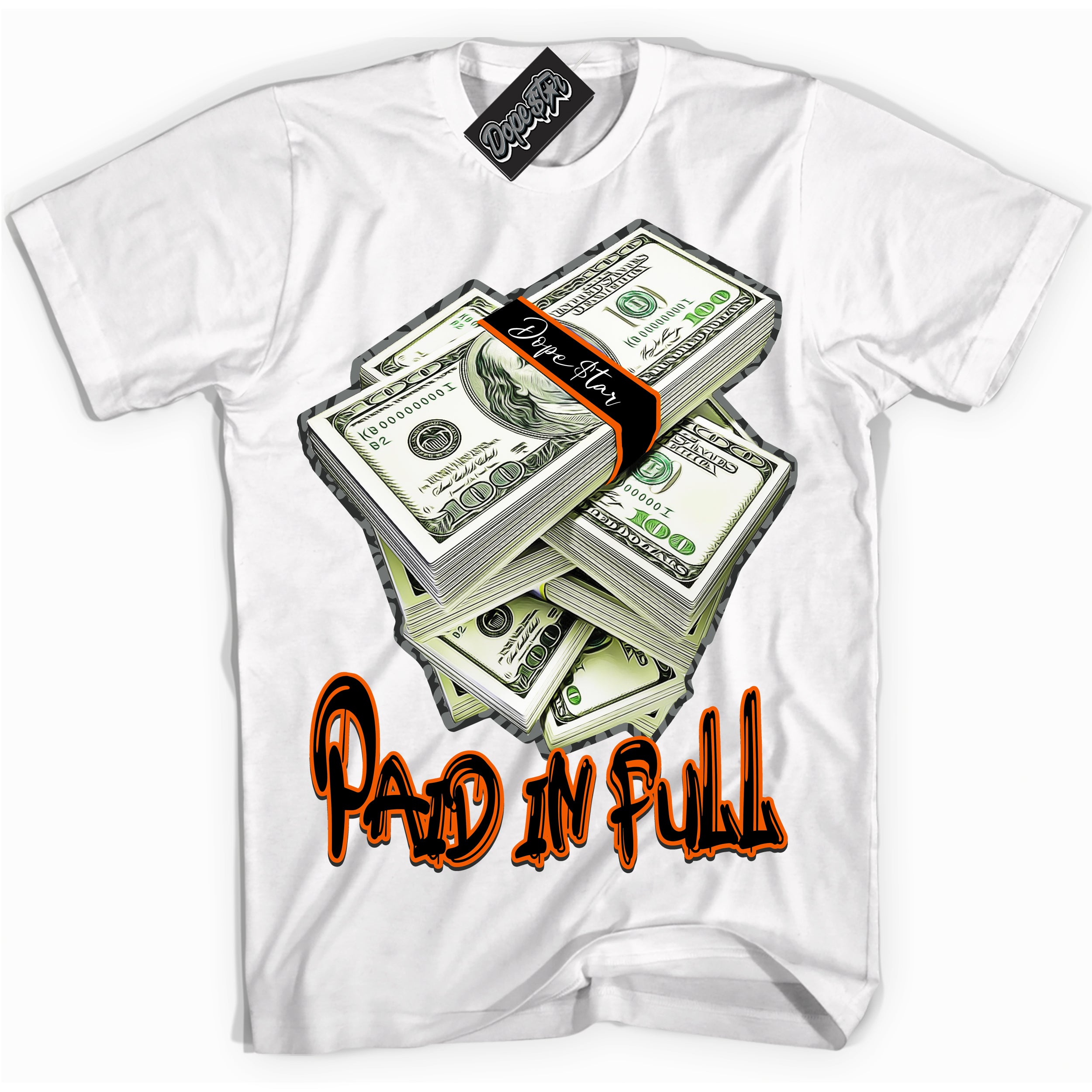 Cool White graphic tee with “ Glow Paid In Full ” design, that perfectly matches Fear Pack 3s sneakers