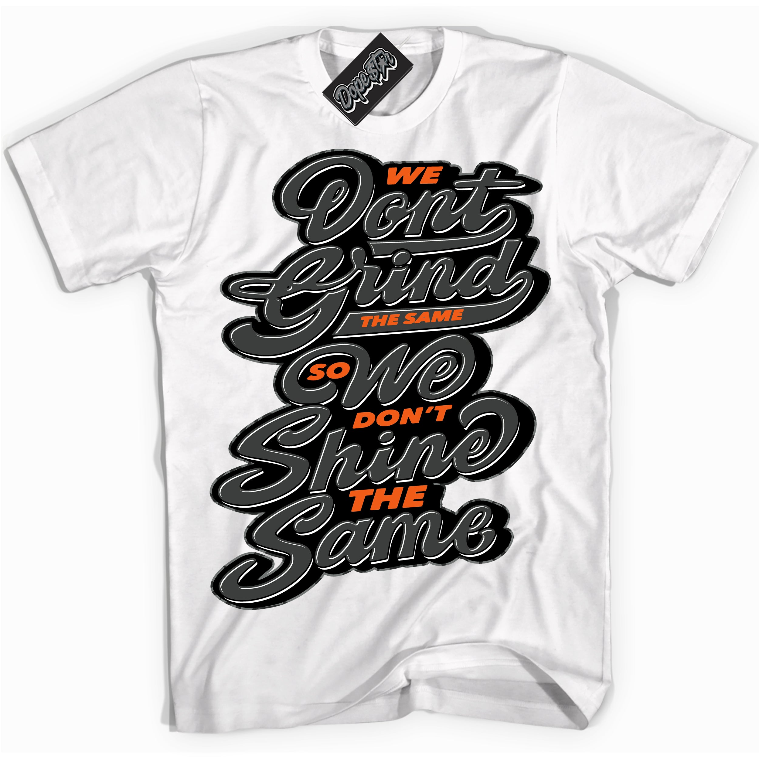 Cool White graphic tee with “ Grind Shine ” design, that perfectly matches Fear Pack 3s sneakers