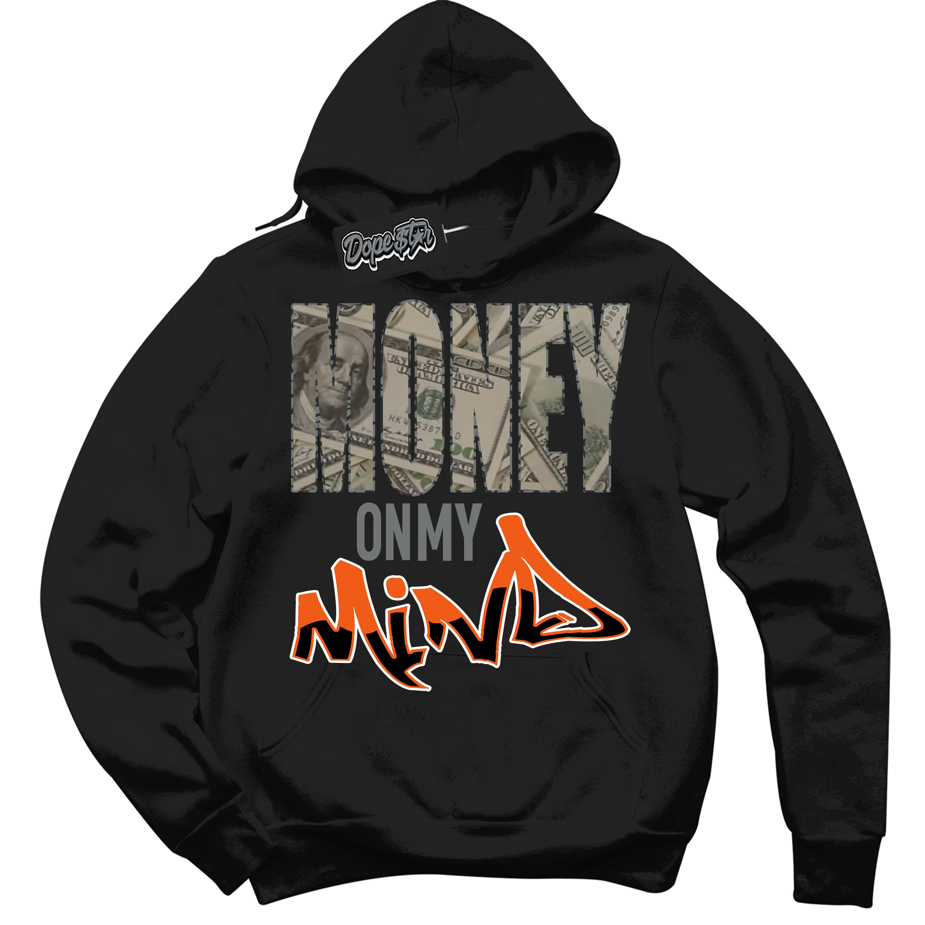 Cool Black Graphic DopeStar Hoodie with “ Money On My Mind “ print, that perfectly matches Fear Pack 3s sneakers