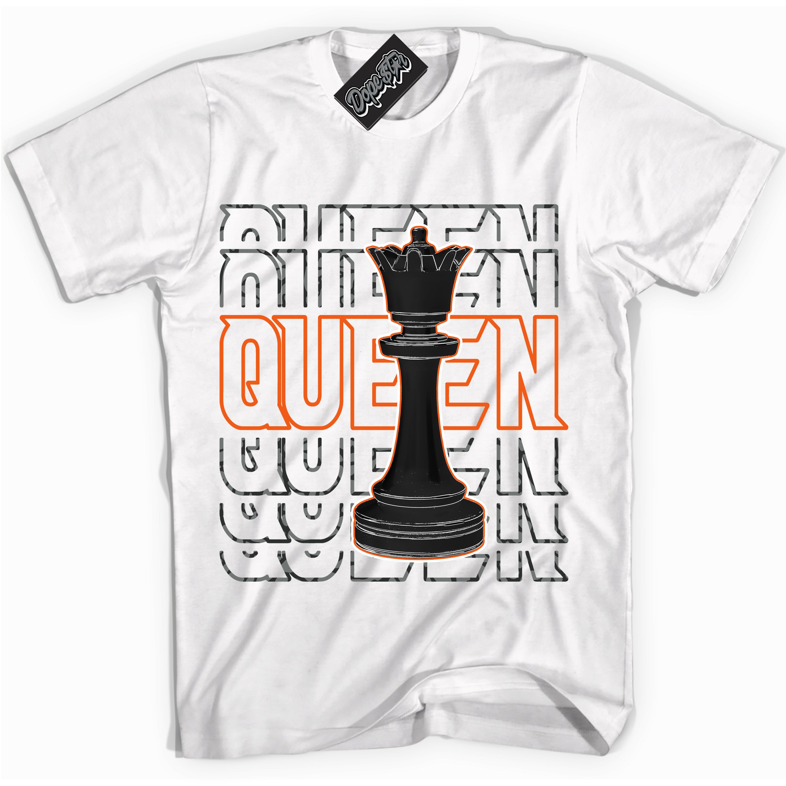 Cool White graphic tee with “ Queen Chess ” design, that perfectly matches Fear Pack 3s sneakers