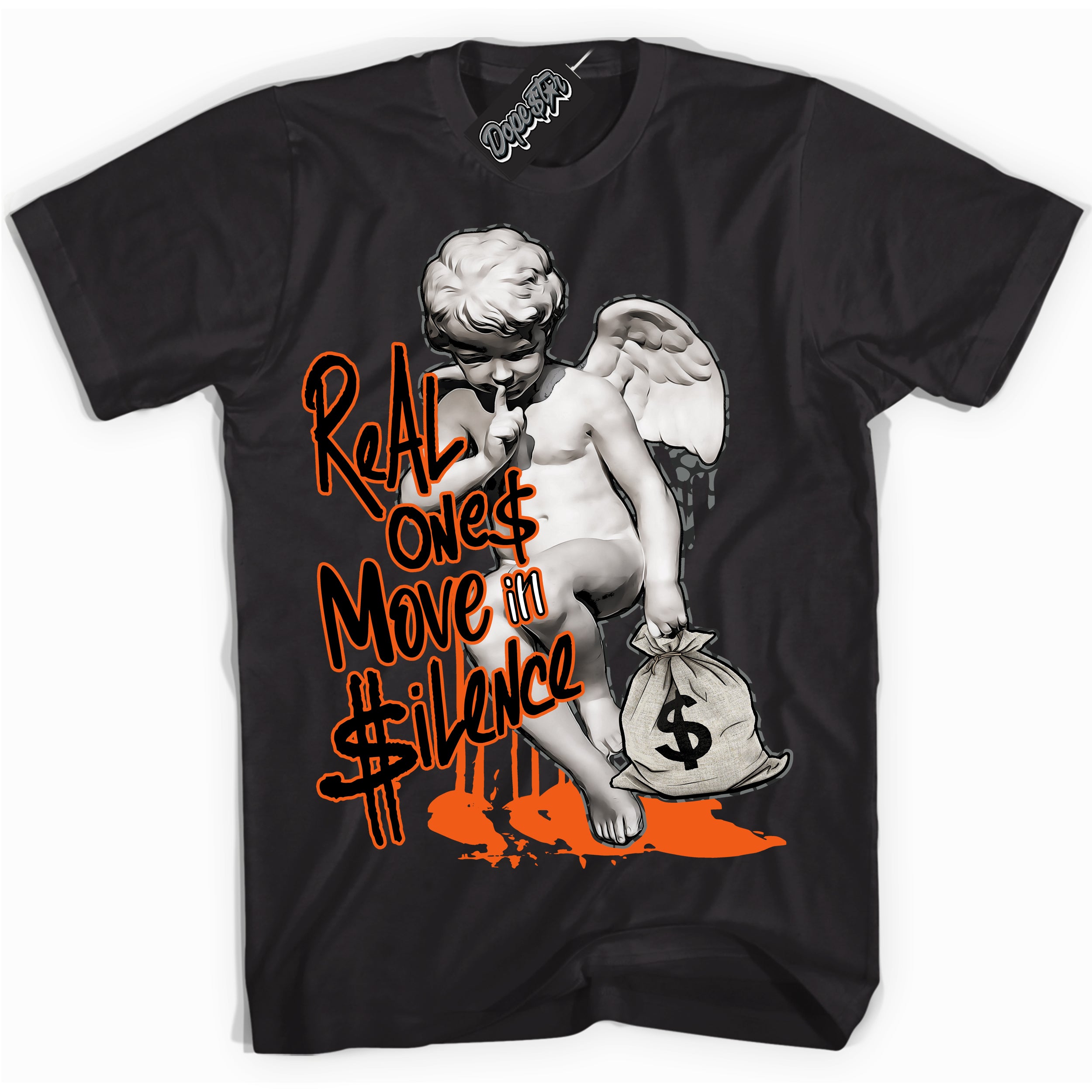 Cool Black graphic tee with “ Real Ones Cherub ” design, that perfectly matches Fear Pack 3s sneakers