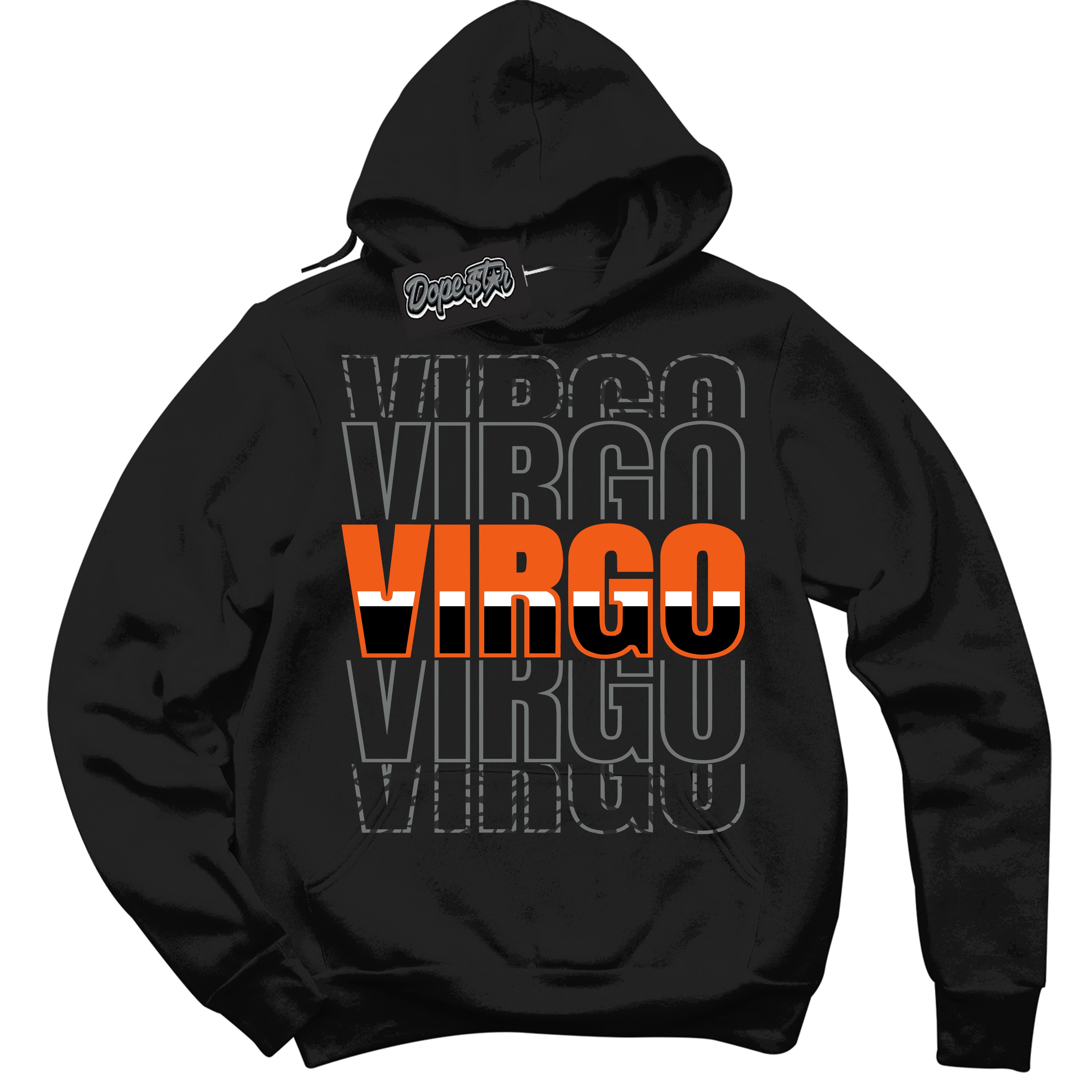 Cool Black Graphic DopeStar Hoodie with “ Virgo “ print, that perfectly matches Fear Pack 3s sneakers