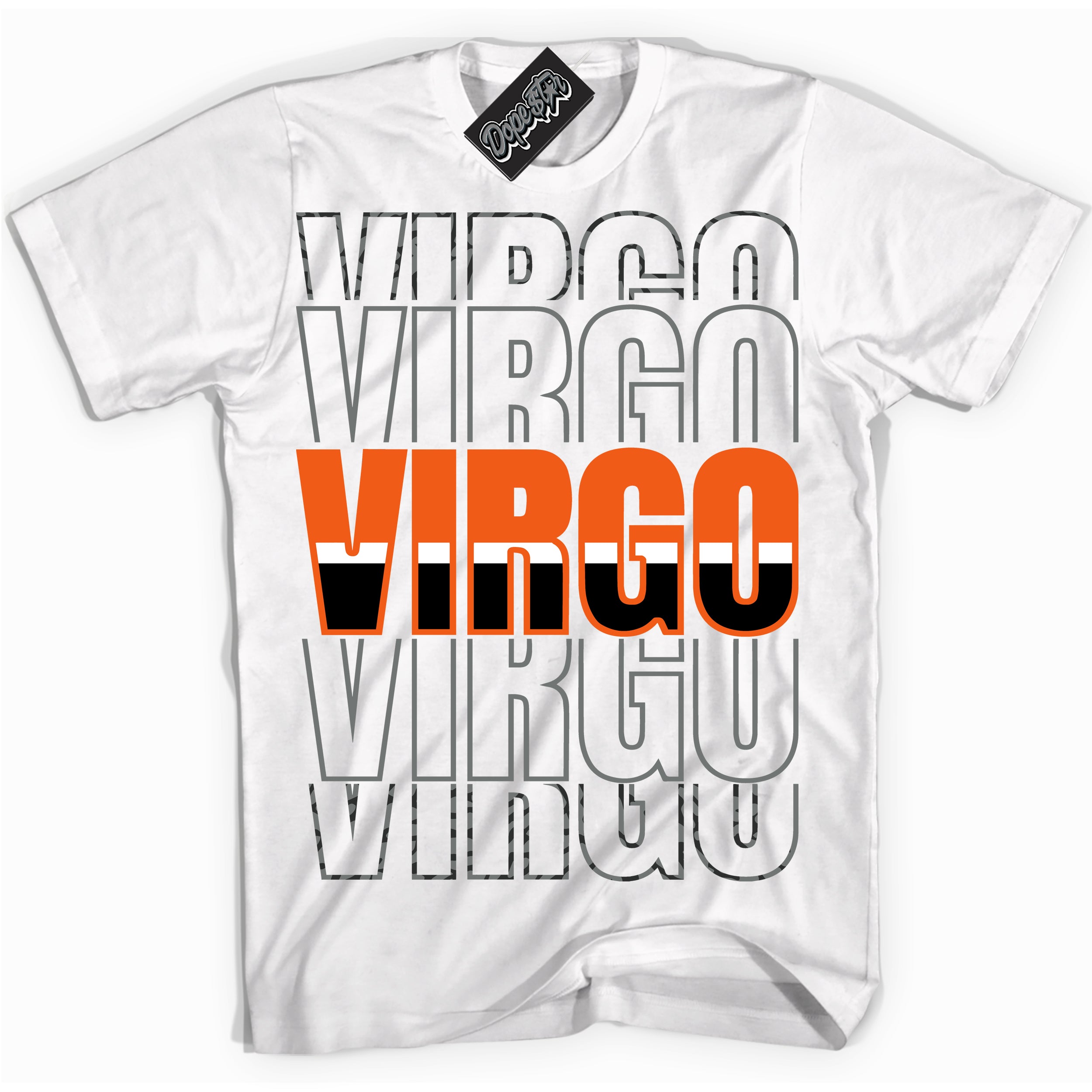Cool White graphic tee with “ Virgo ” design, that perfectly matches Fear Pack 3s sneakers