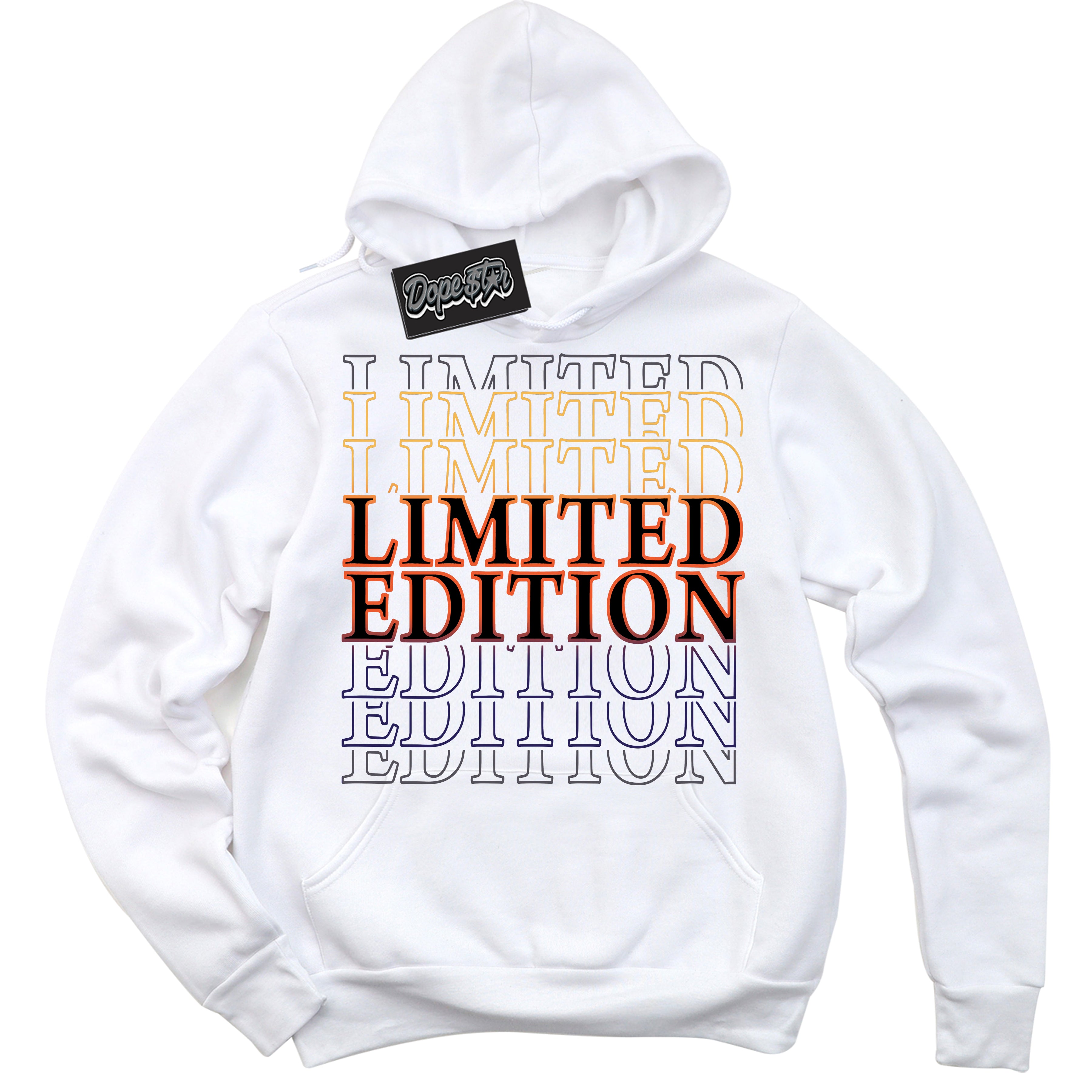 Cool White Hoodie with “ Limited Edition ” design that Perfectly Matches J Balvin Rio 3s Sneakers.
