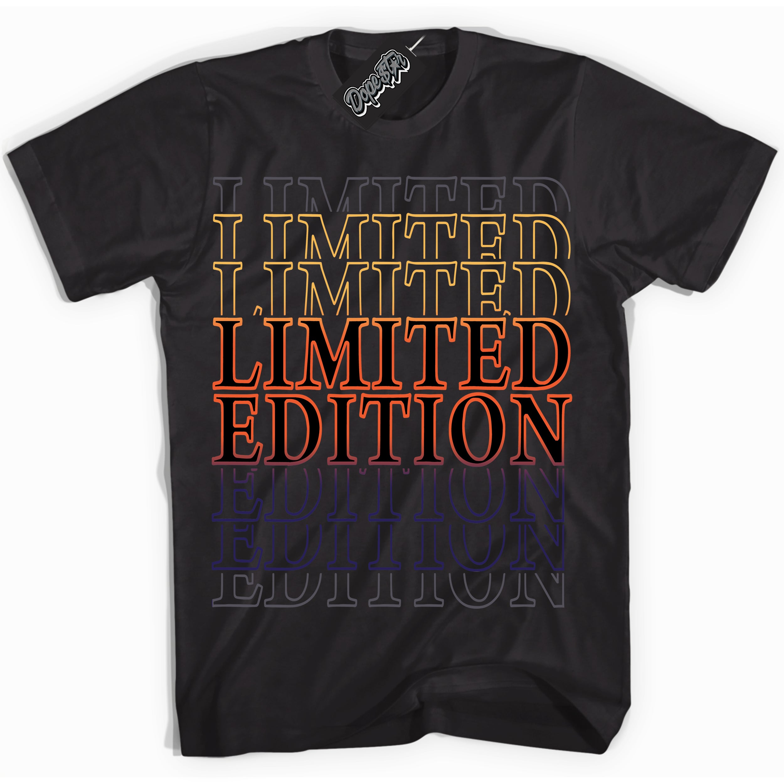 Cool Black Shirt with “ Limited Edition” design that perfectly matches J Balvin Rio 3s Sneakers.