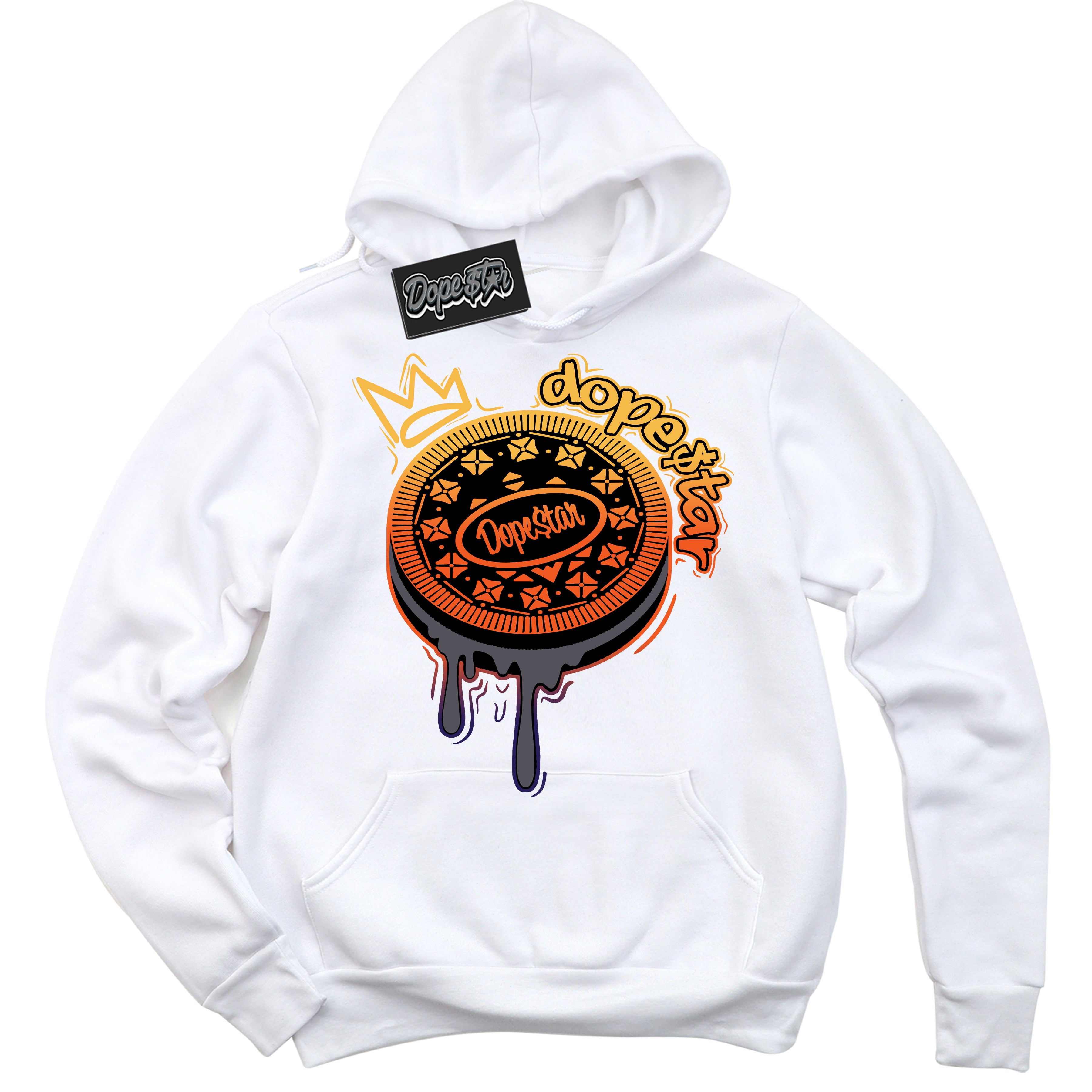 Cool White Hoodie with “ Oreo DS ” design that Perfectly Matches J Balvin Rio 3s Sneakers.