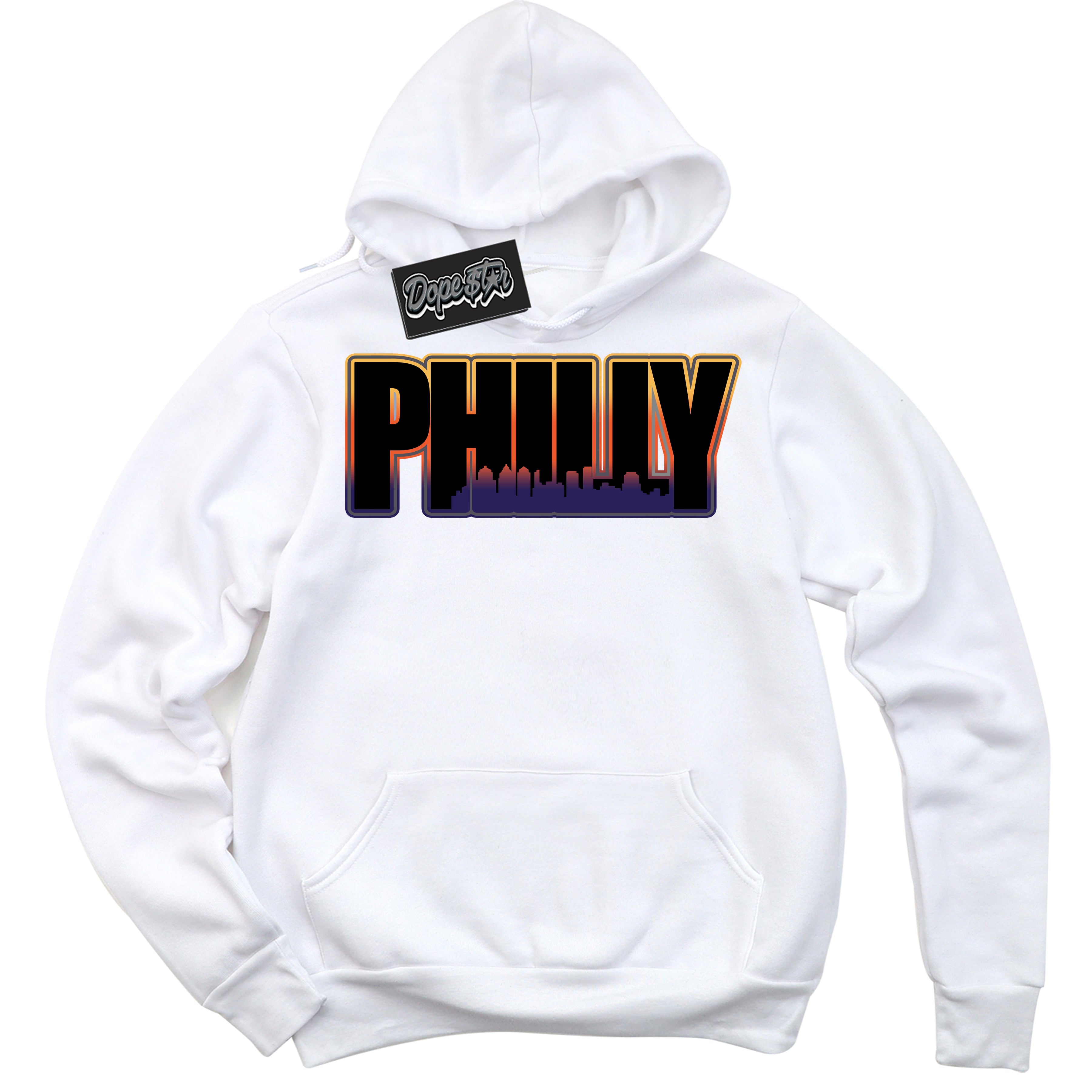 Cool White Hoodie with “ Philly ” design that Perfectly Matches J Balvin Rio 3s Sneakers.