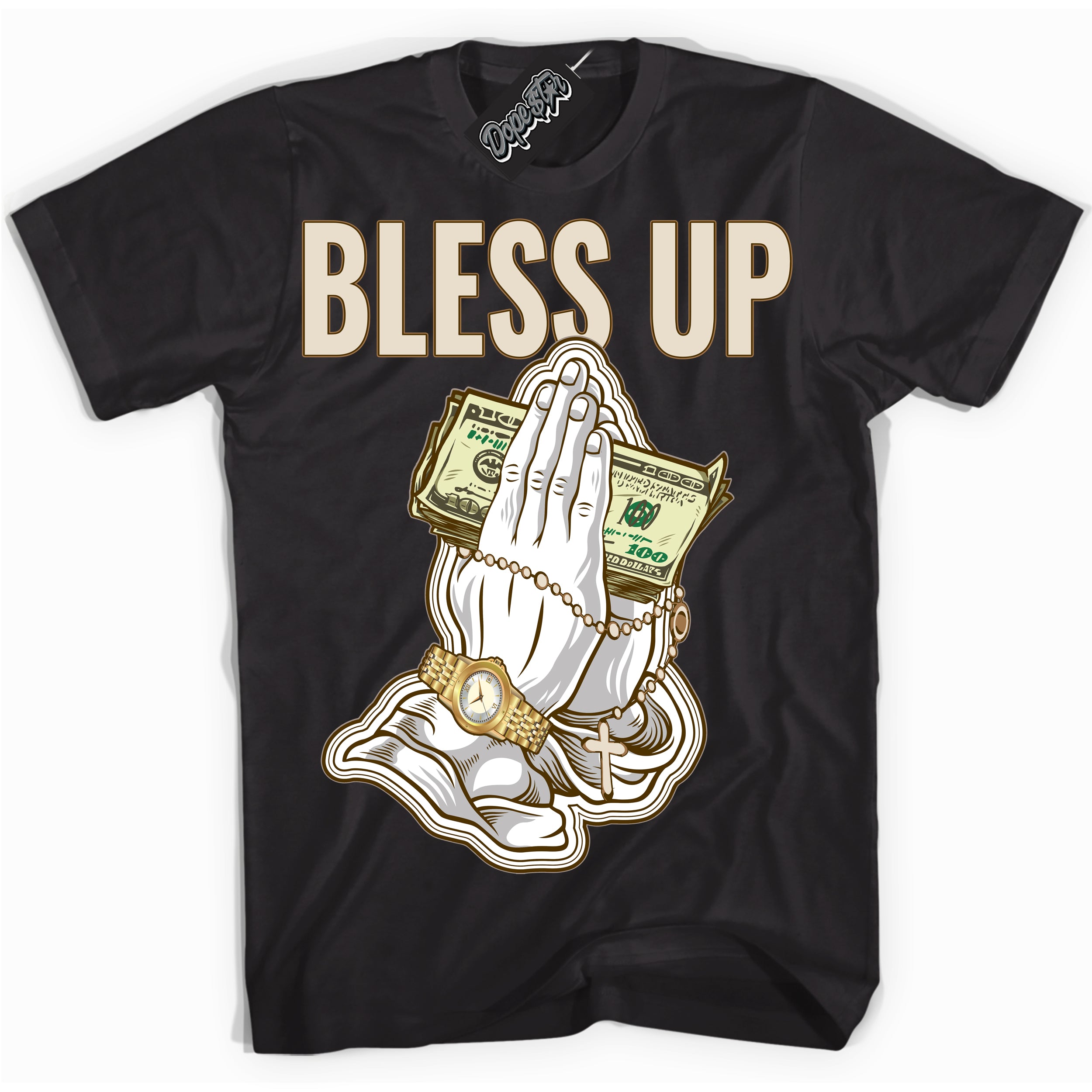 Cool Black graphic tee with “ Bless Up ” design, that perfectly matches Palomino 3s sneakers