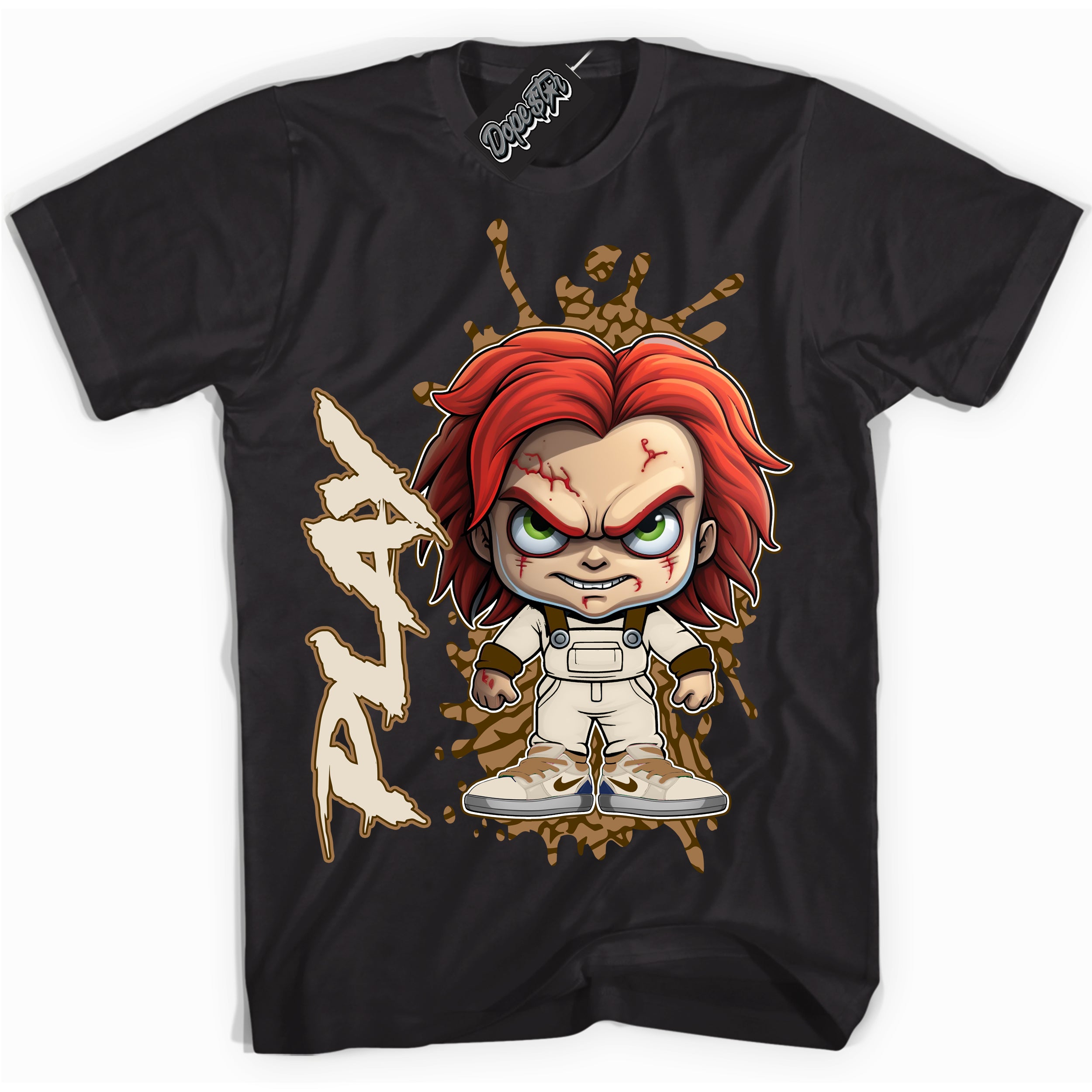 Cool Black graphic tee with “ Chucky Play ” design, that perfectly matches Palomino 3s sneakers