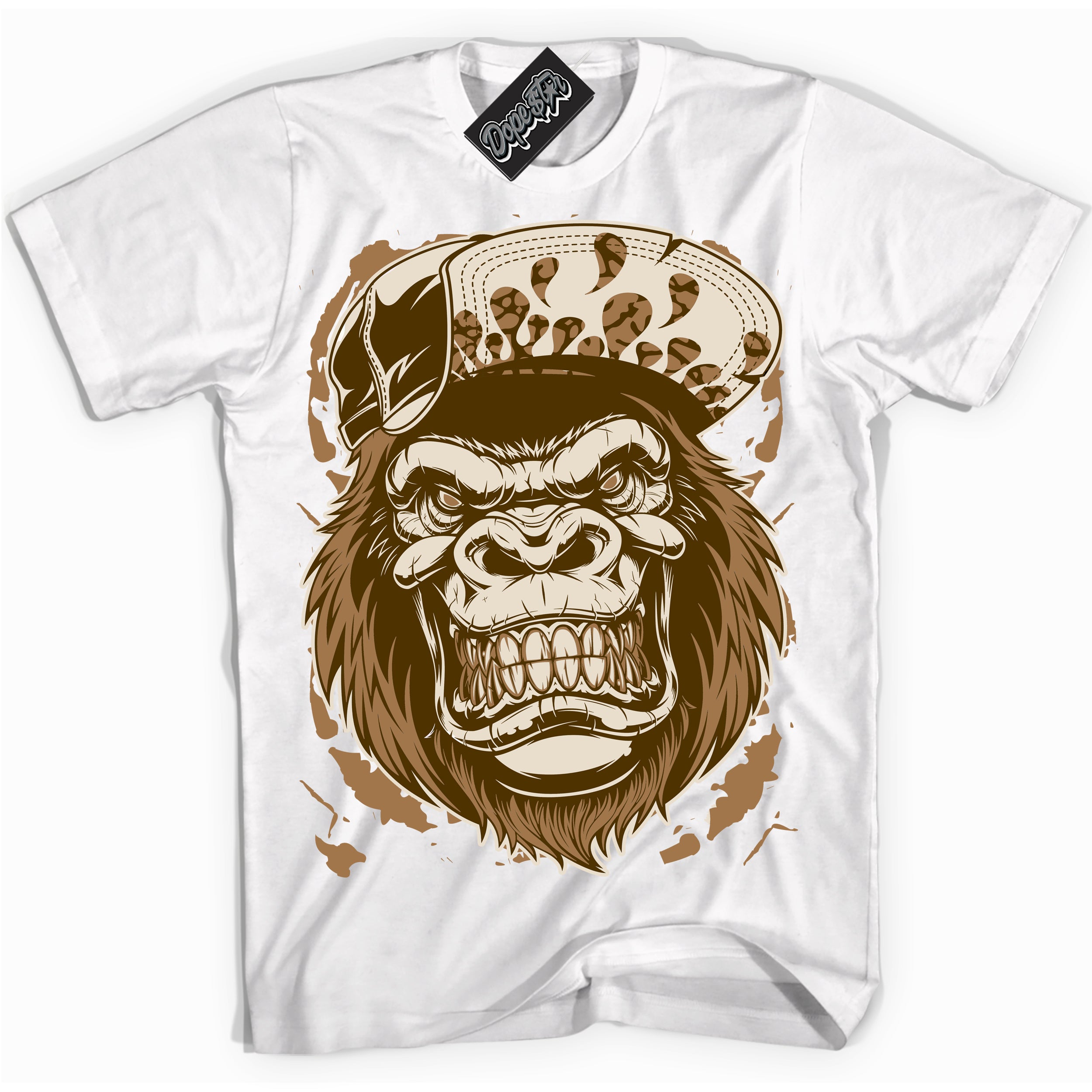 Cool White graphic tee with “ Gorilla Beast ” design, that perfectly matches Palomino 3s sneakers