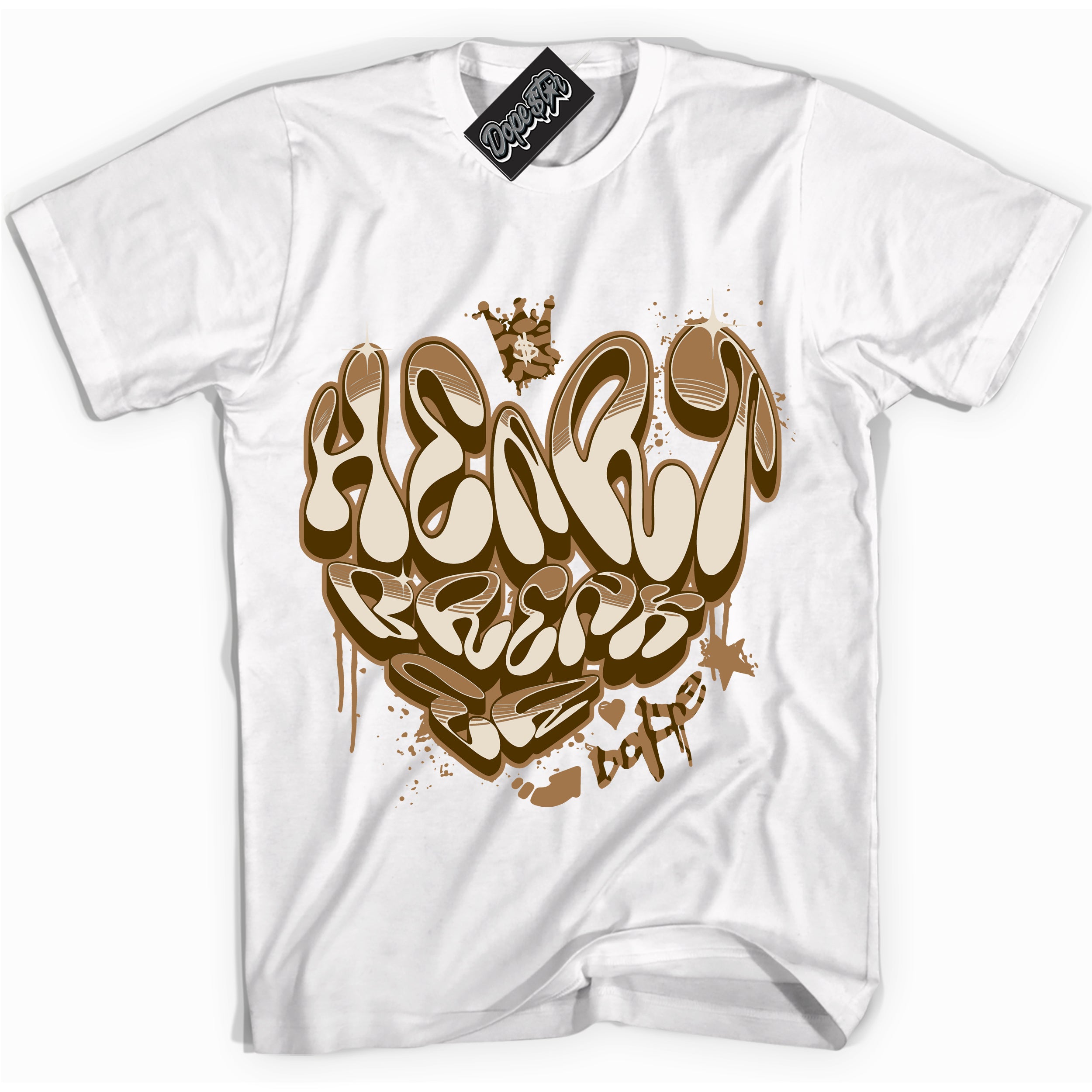 Cool White graphic tee with “ Heartbreaker Graffiti ” design, that perfectly matches Palomino 3s sneakers
