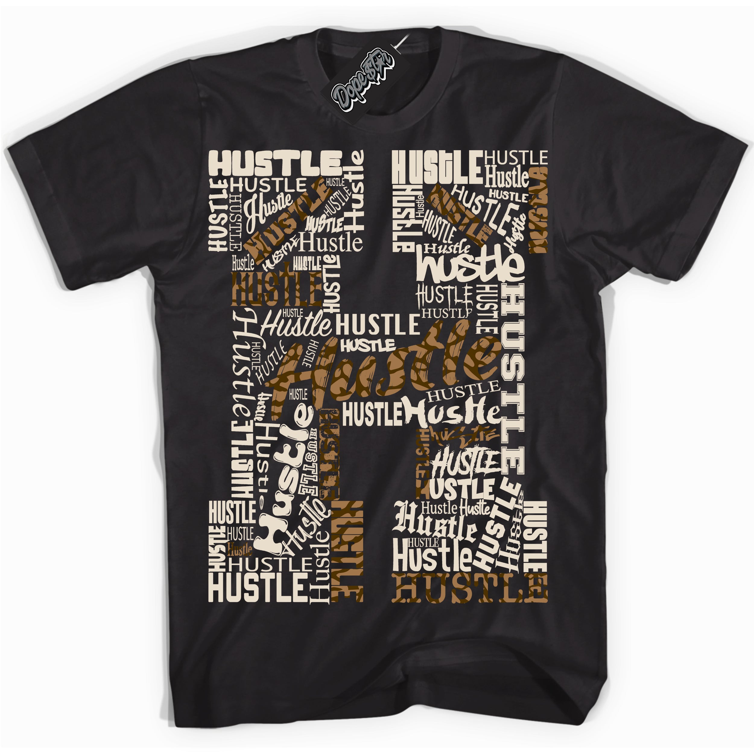 Cool Black graphic tee with “ Hustle H ” design, that perfectly matches Palomino 3s sneakers
