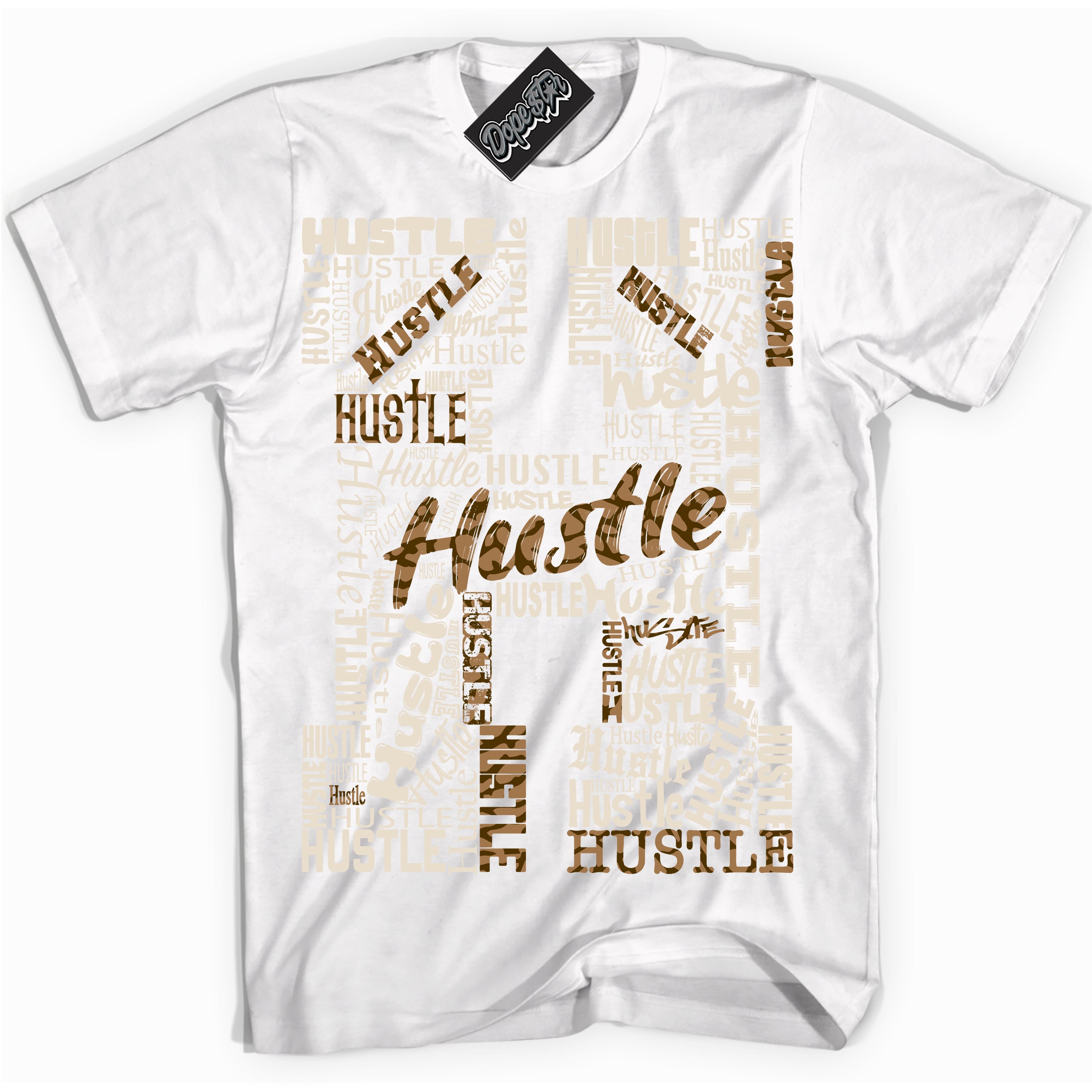 Cool White graphic tee with “ Hustle H ” design, that perfectly matches Palomino 3s sneakers