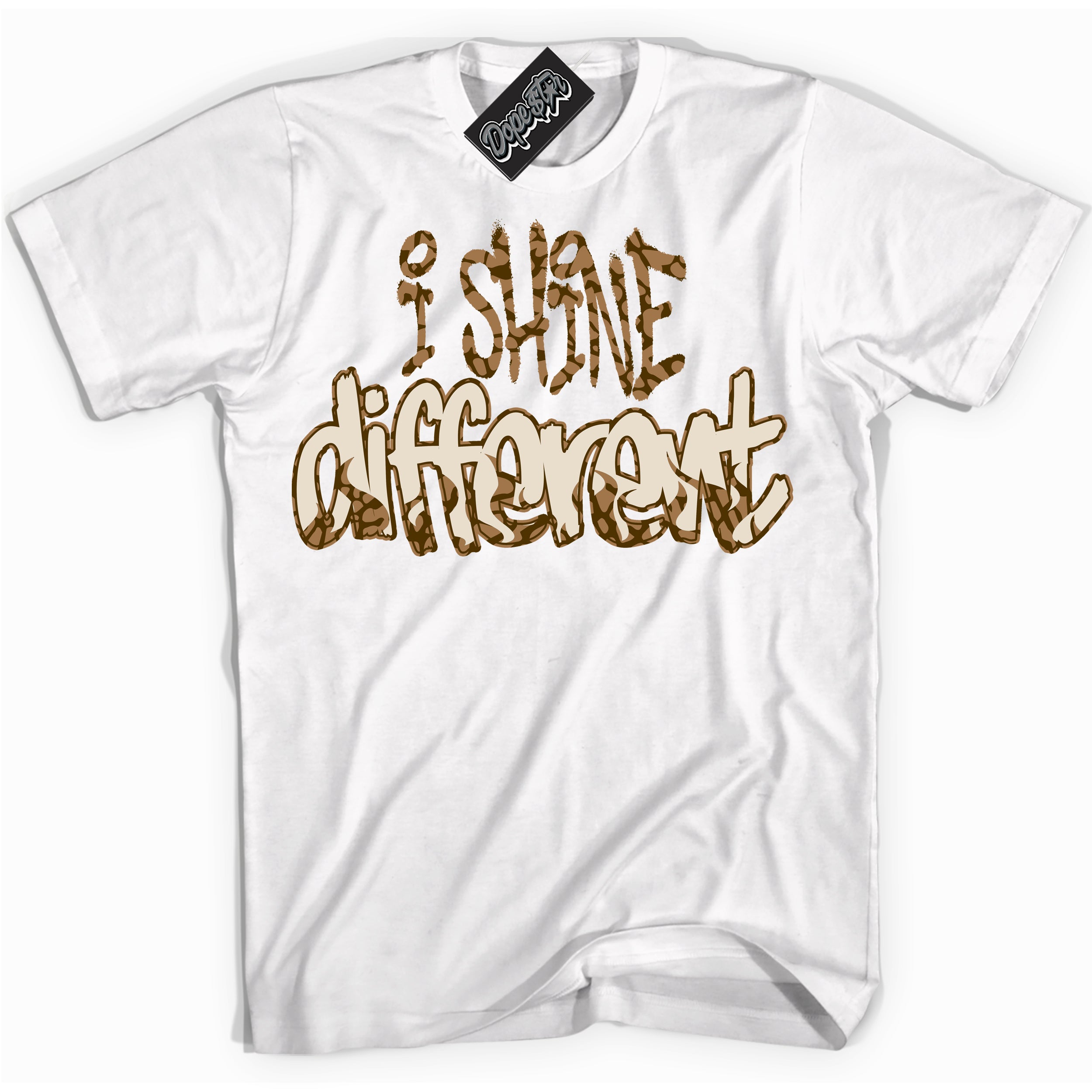 Cool White graphic tee with “ I Shine Different ” design, that perfectly matches Palomino 3s sneakers