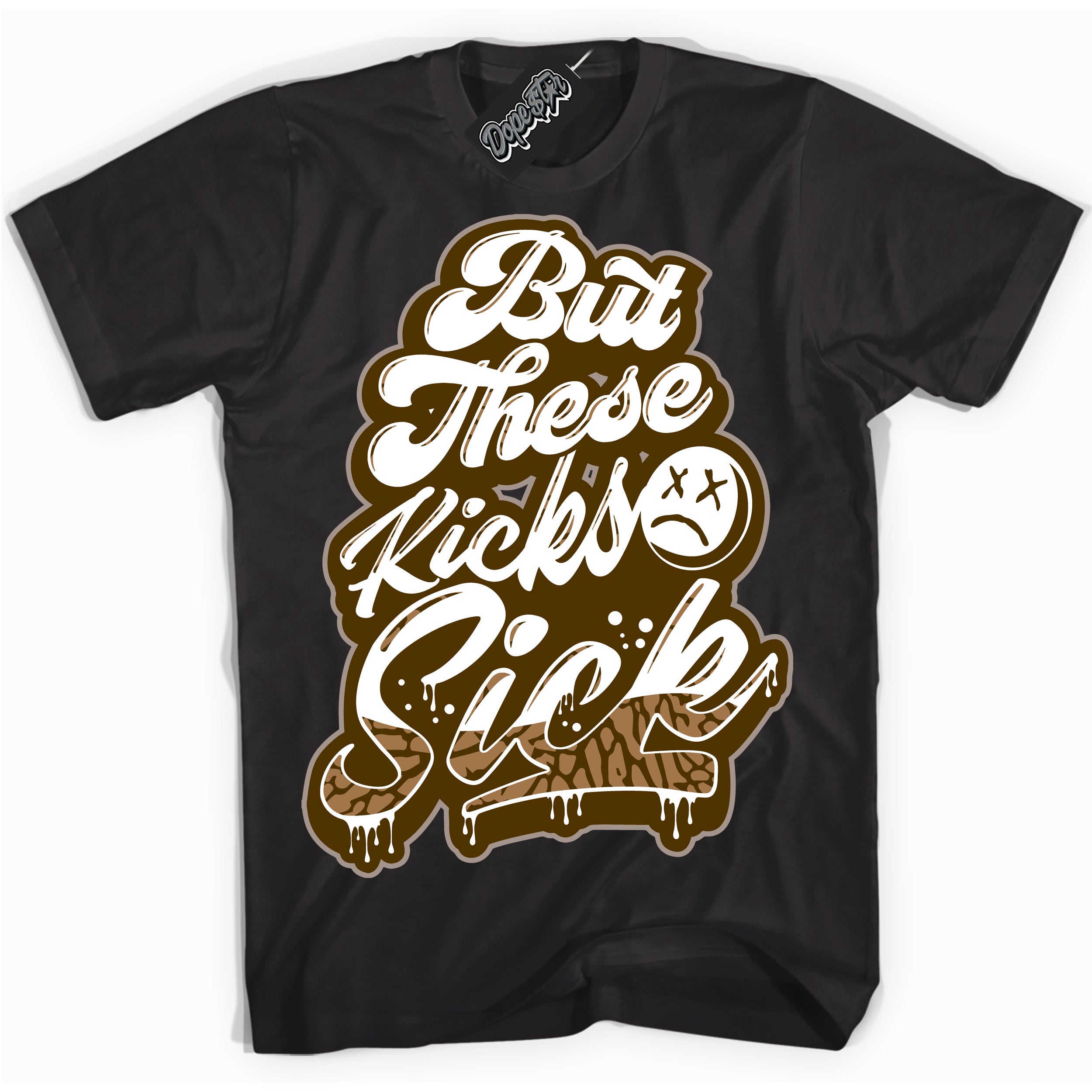 Cool Black graphic tee with “ Kick Sick ” design, that perfectly matches Palomino 3s sneakers