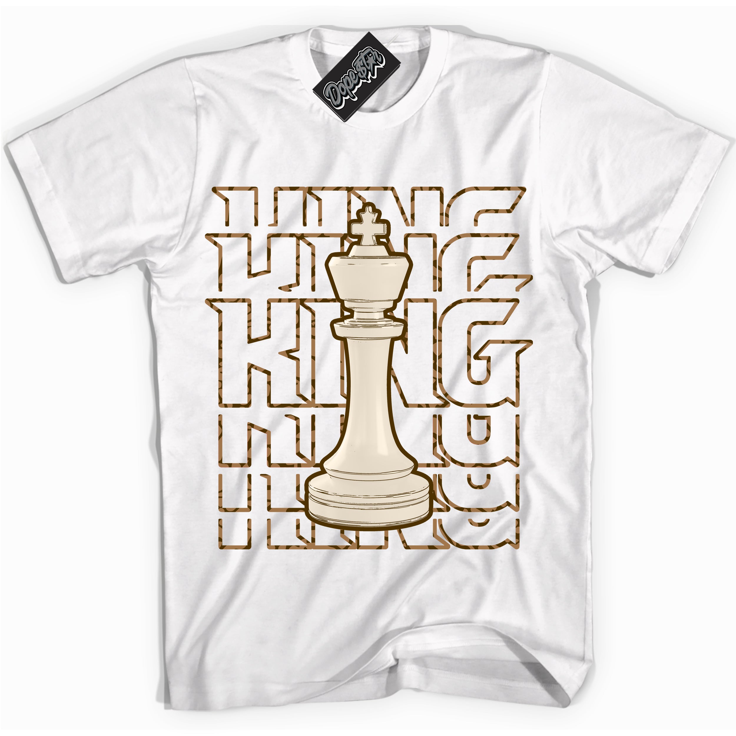Cool White graphic tee with “ King Chess ” design, that perfectly matches Palomino 3s sneakers