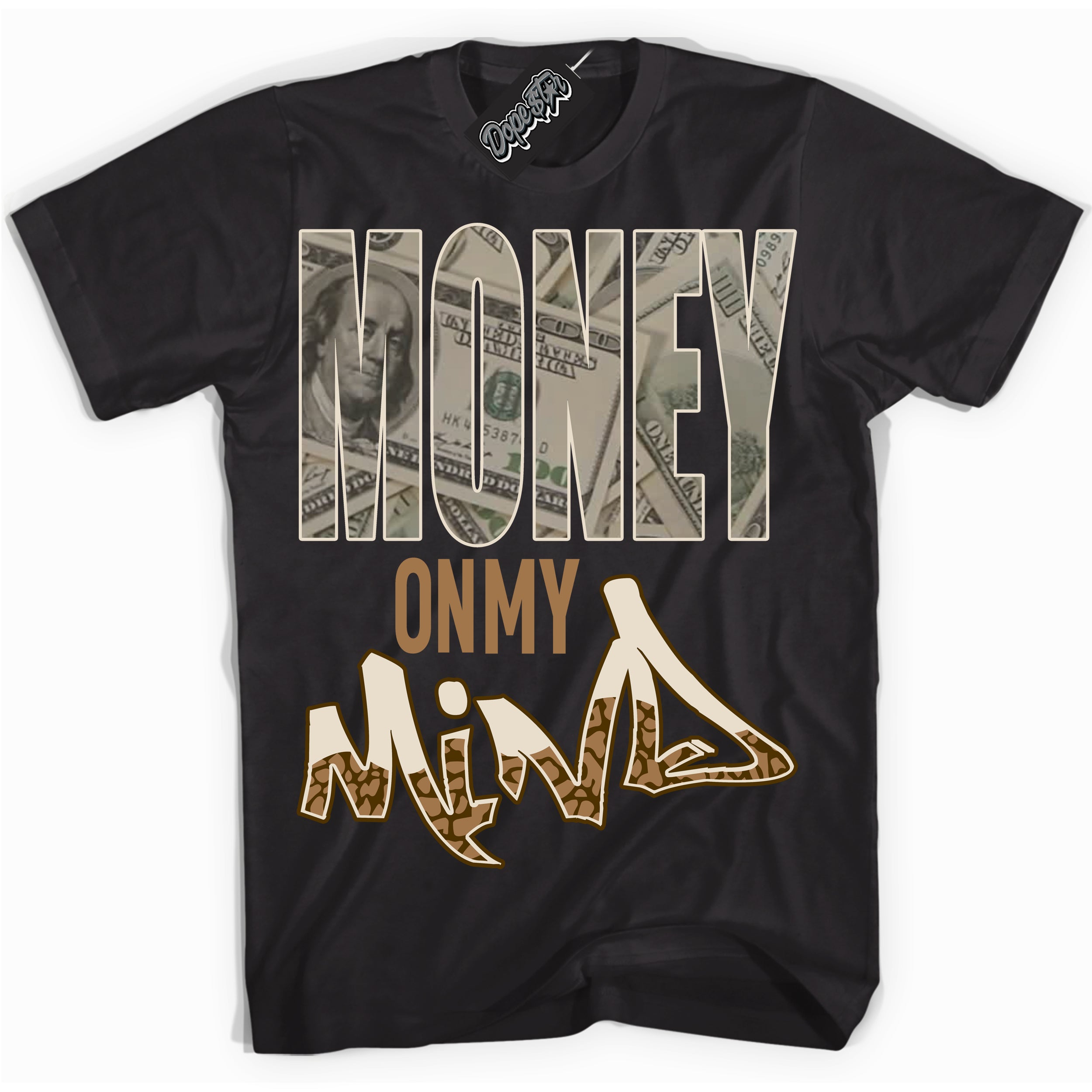 Cool Black graphic tee with “ Money On My Mind ” design, that perfectly matches Palomino 3s sneakers