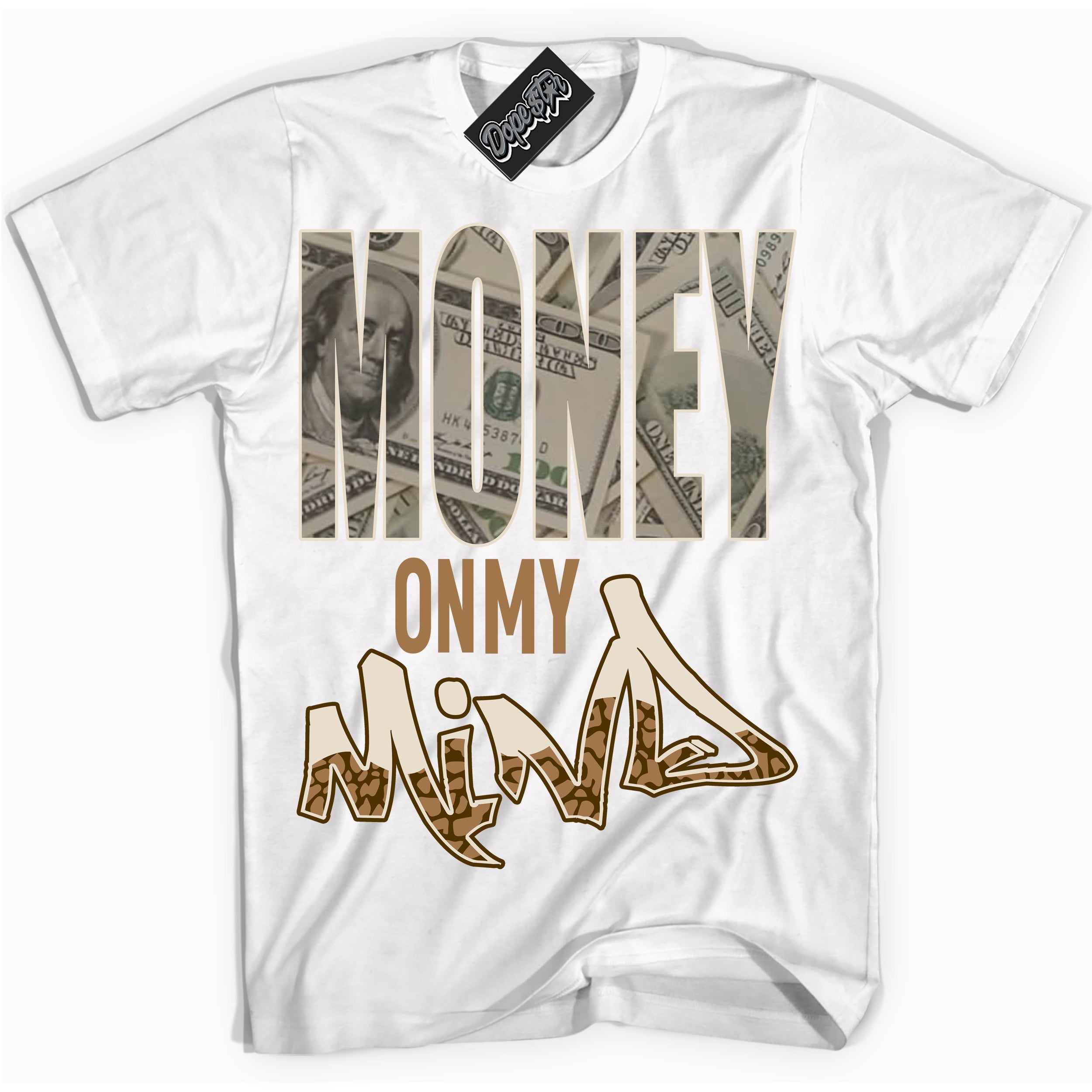 Cool White graphic tee with “ Money On My Mind ” design, that perfectly matches Palomino 3s sneakers