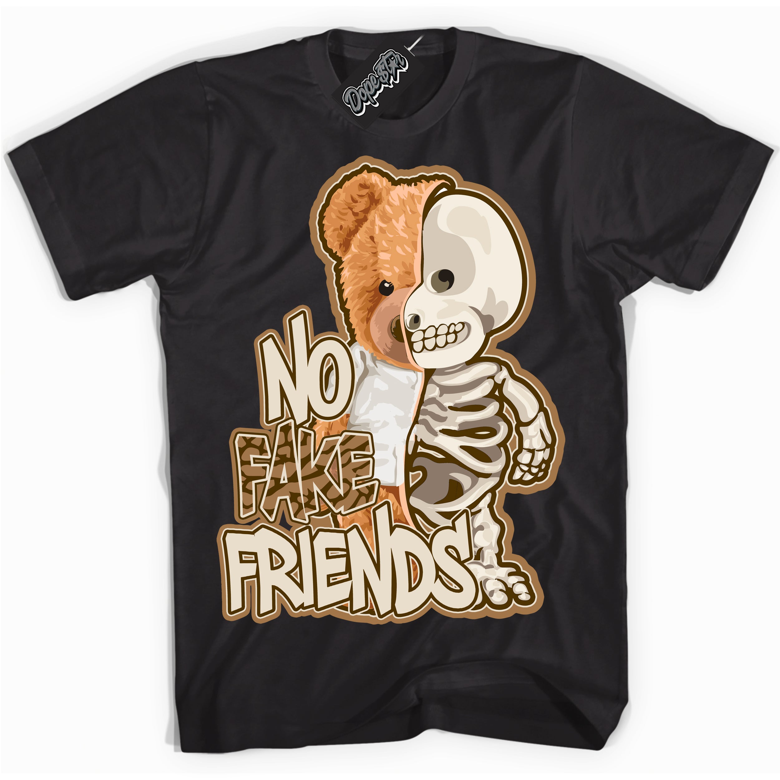 Cool Black graphic tee with “ No Fake Friends ” design, that perfectly matches Palomino 3s sneakers