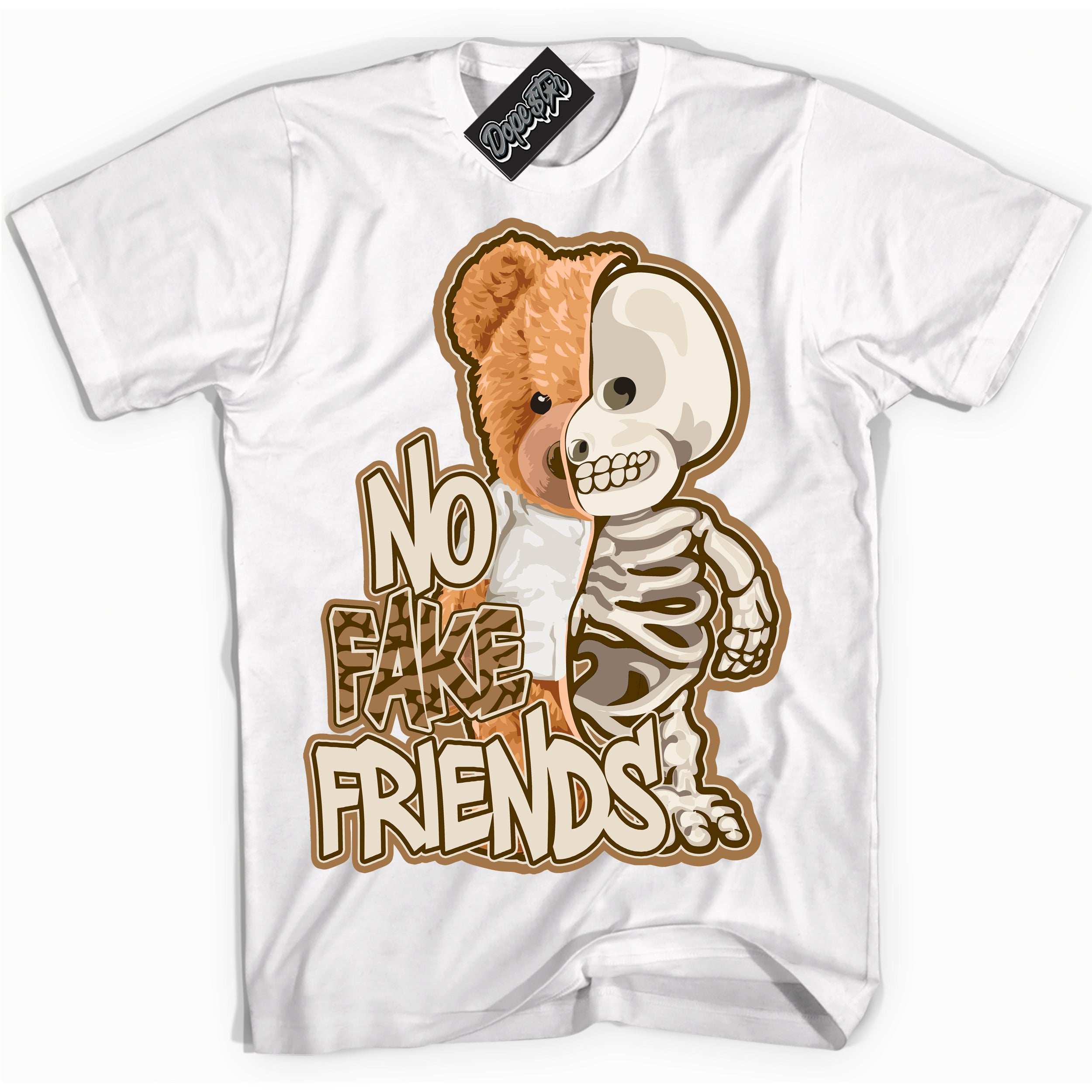 Cool White graphic tee with “ No Fake Friends ” design, that perfectly matches Palomino 3s sneakers