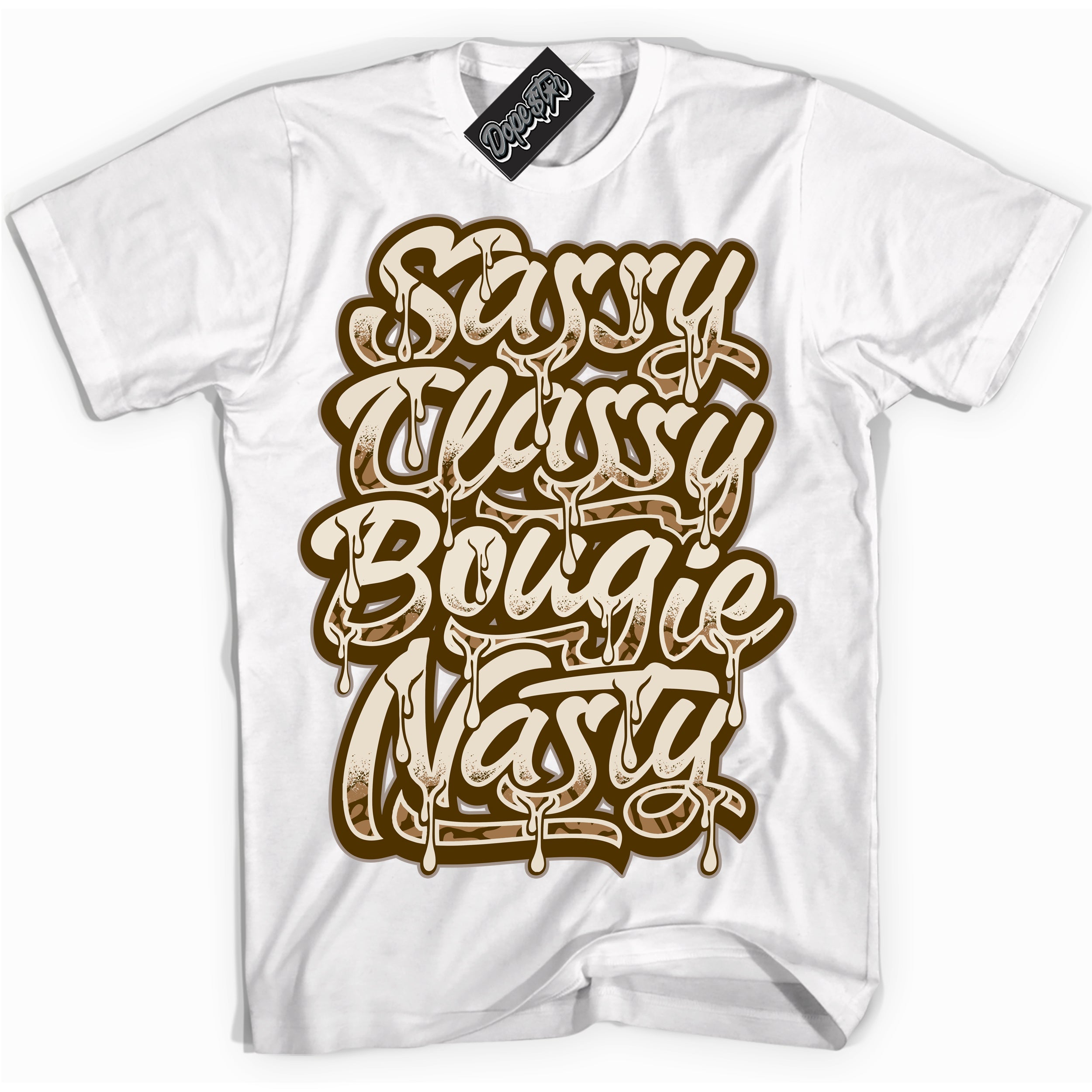 Cool White graphic tee with “ Sassy Classy ” design, that perfectly matches Palomino 3s sneakers