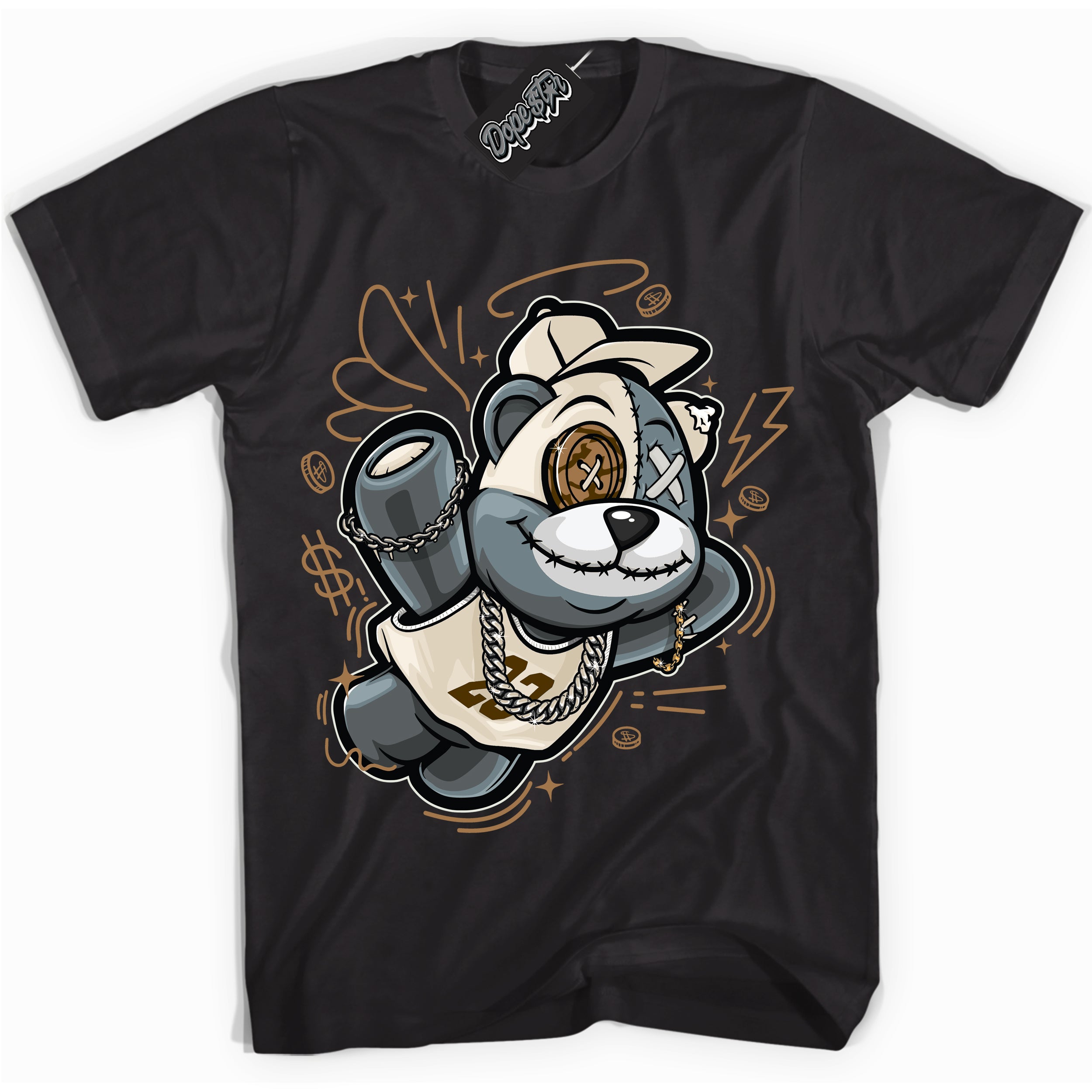 Cool Black graphic tee with “ Slam Dunk Bear ” design, that perfectly matches Palomino 3s sneakers