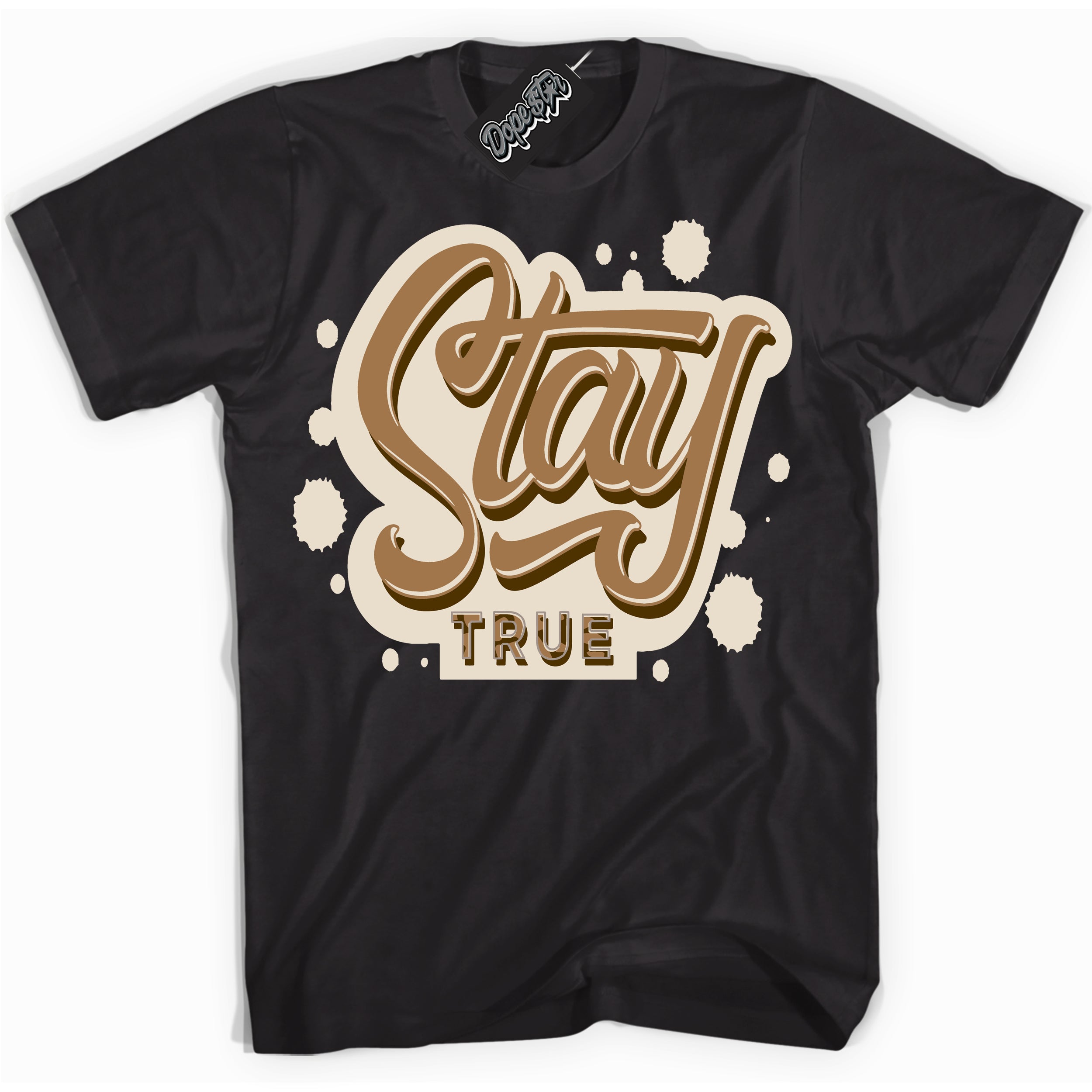 Cool Black graphic tee with “ Stay True ” design, that perfectly matches Palomino 3s sneakers