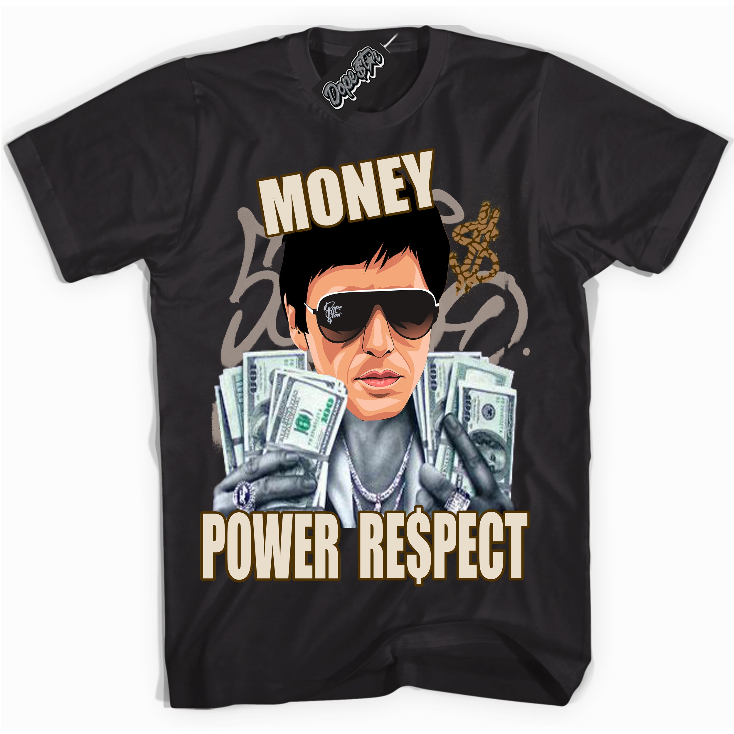 Cool Black graphic tee with “ Tony Montana ” design, that perfectly matches Palomino 3s sneakers
