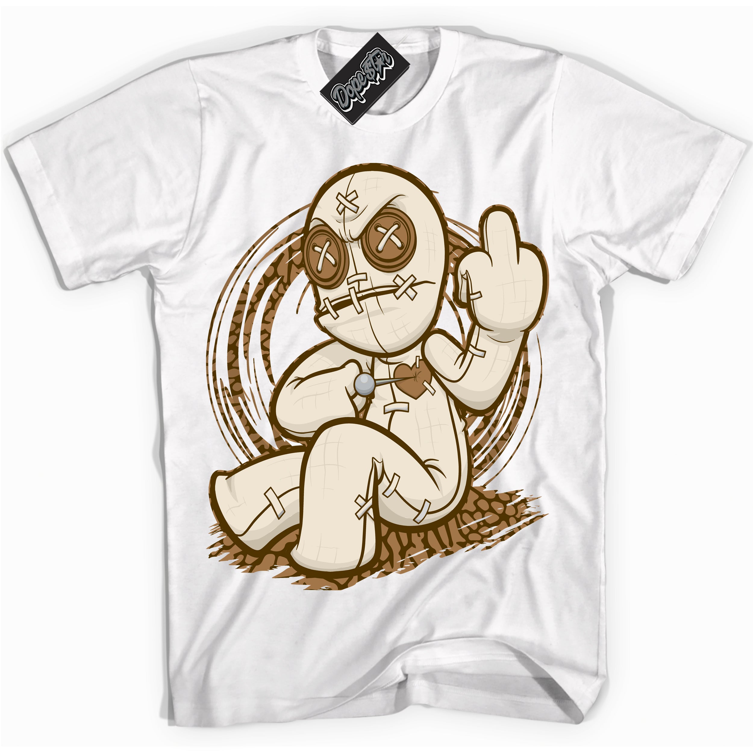 Cool White graphic tee with “ VooDoo Doll ” design, that perfectly matches Palomino 3s sneakers