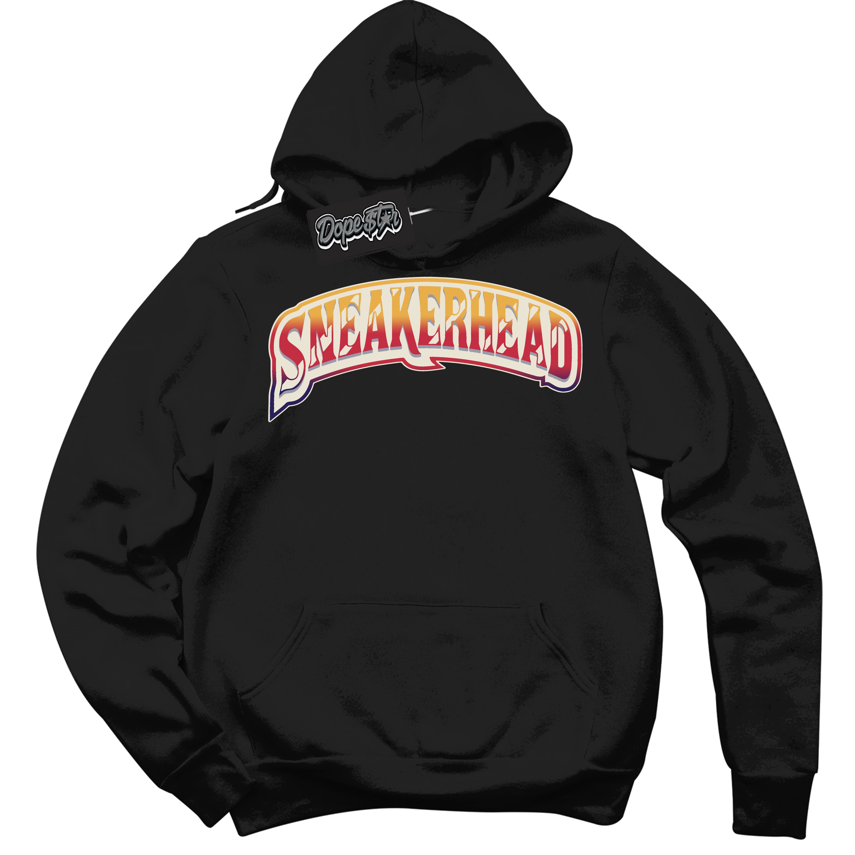Cool Black Hoodie with “ Sneakerhead ” design that Perfectly Matches J Balvin Sunset 3s Jordans.