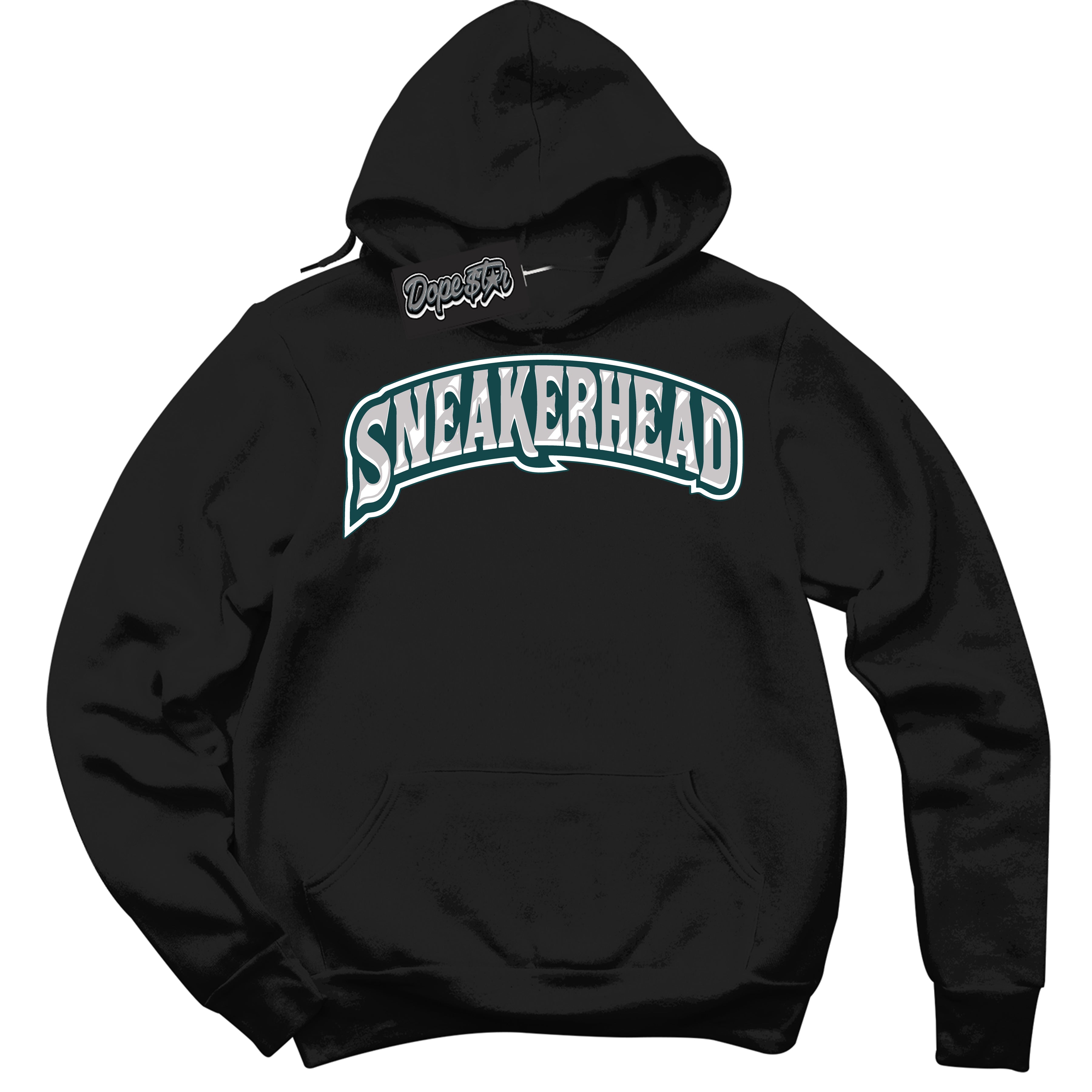 Cool Black Hoodie with “ Sneakerhead ” design that Perfectly Matches Oxidized Green 4s Jordans.