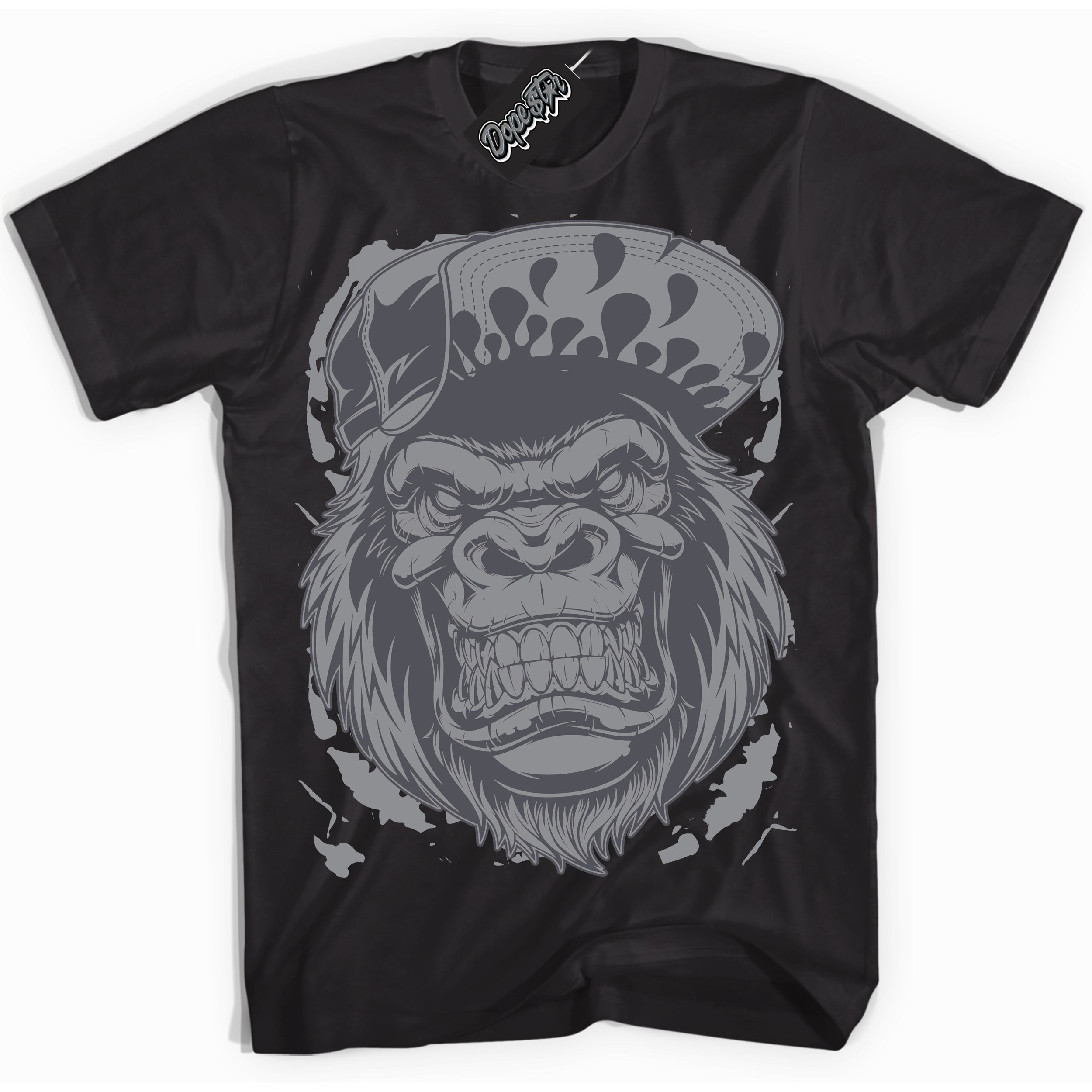 Cool Black Shirt with “ Gorilla Beast ” design that perfectly matches Paris Olympics Wet Cement 4s Jordans.