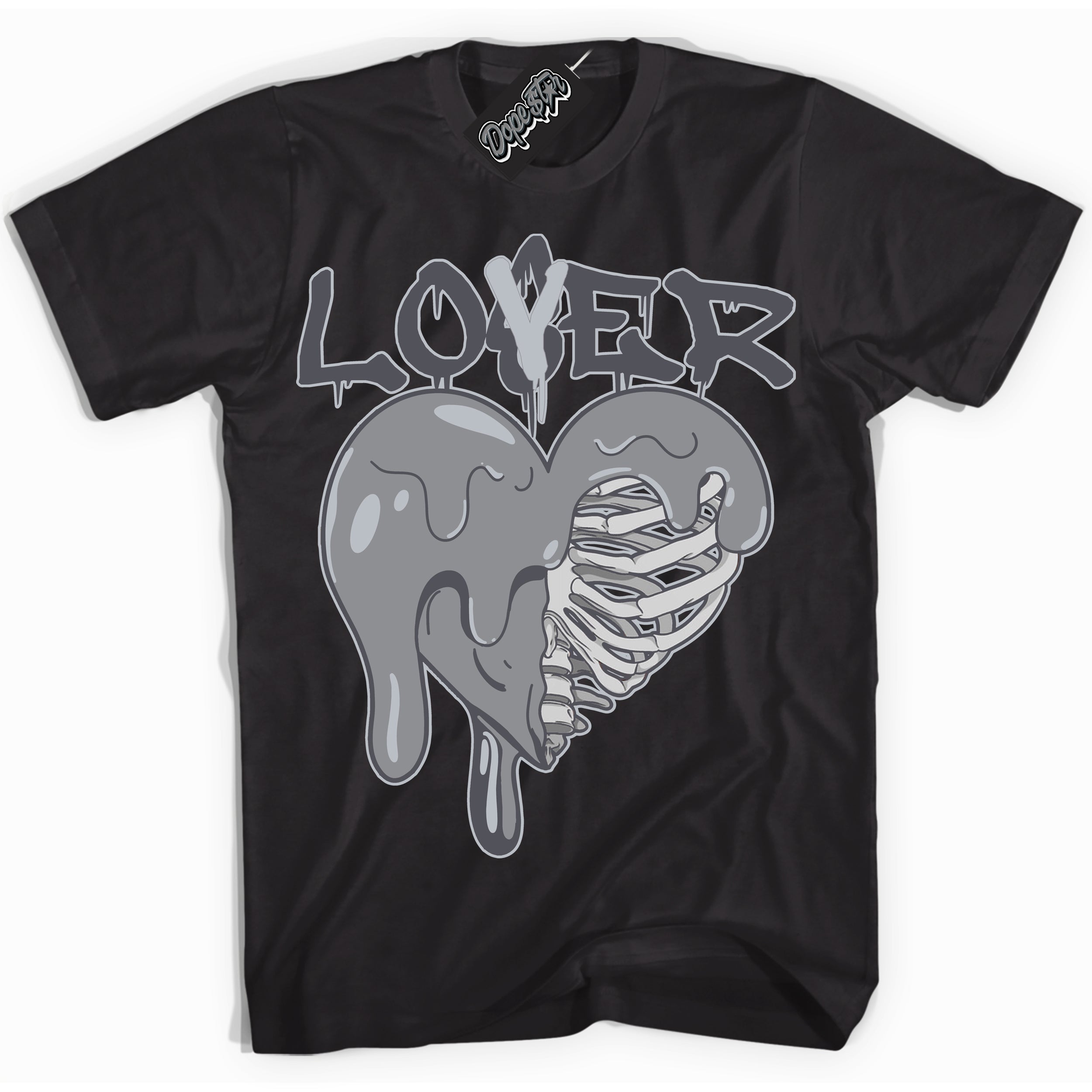 Cool Black Shirt with “ Lover Loser ” design that perfectly matches Paris Olympics Wet Cement 4s Jordans.