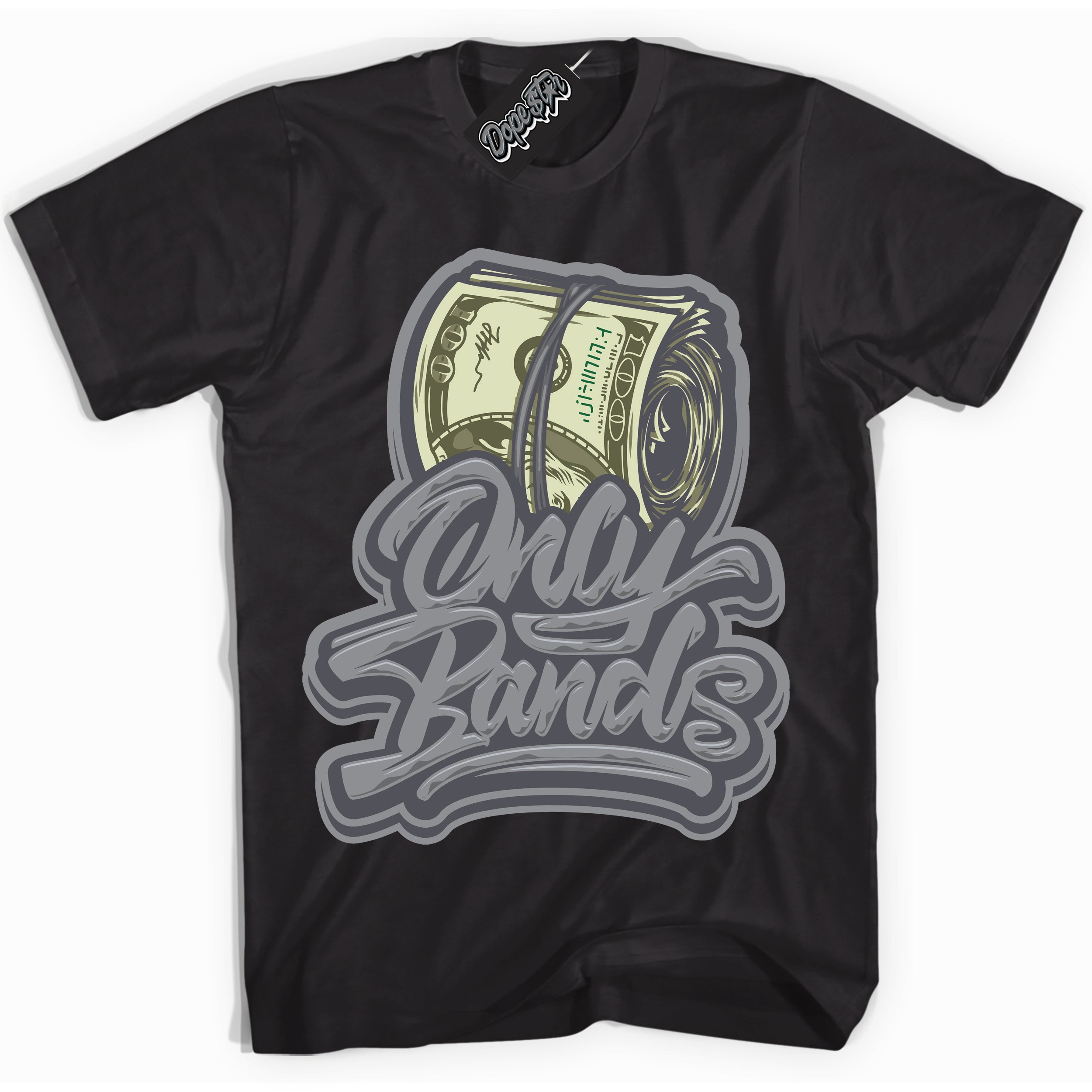 Cool Black Shirt with “ Only Bands ” design that perfectly matches Paris Olympics Wet Cement 4s Jordans.