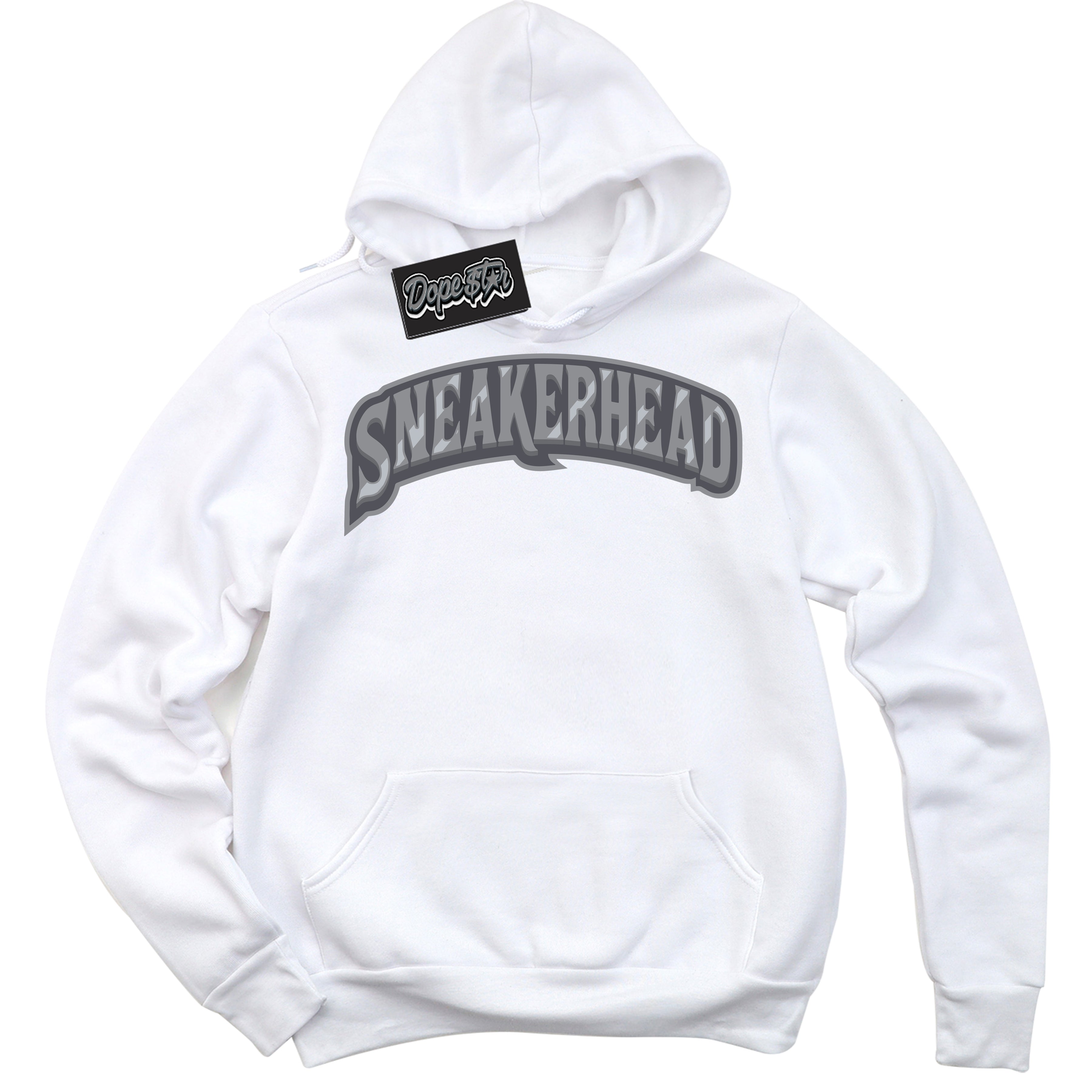 Cool White Hoodie with “ Sneakerhead ” design that Perfectly Matches Paris Olympics Wet Cement 4s Jordans.