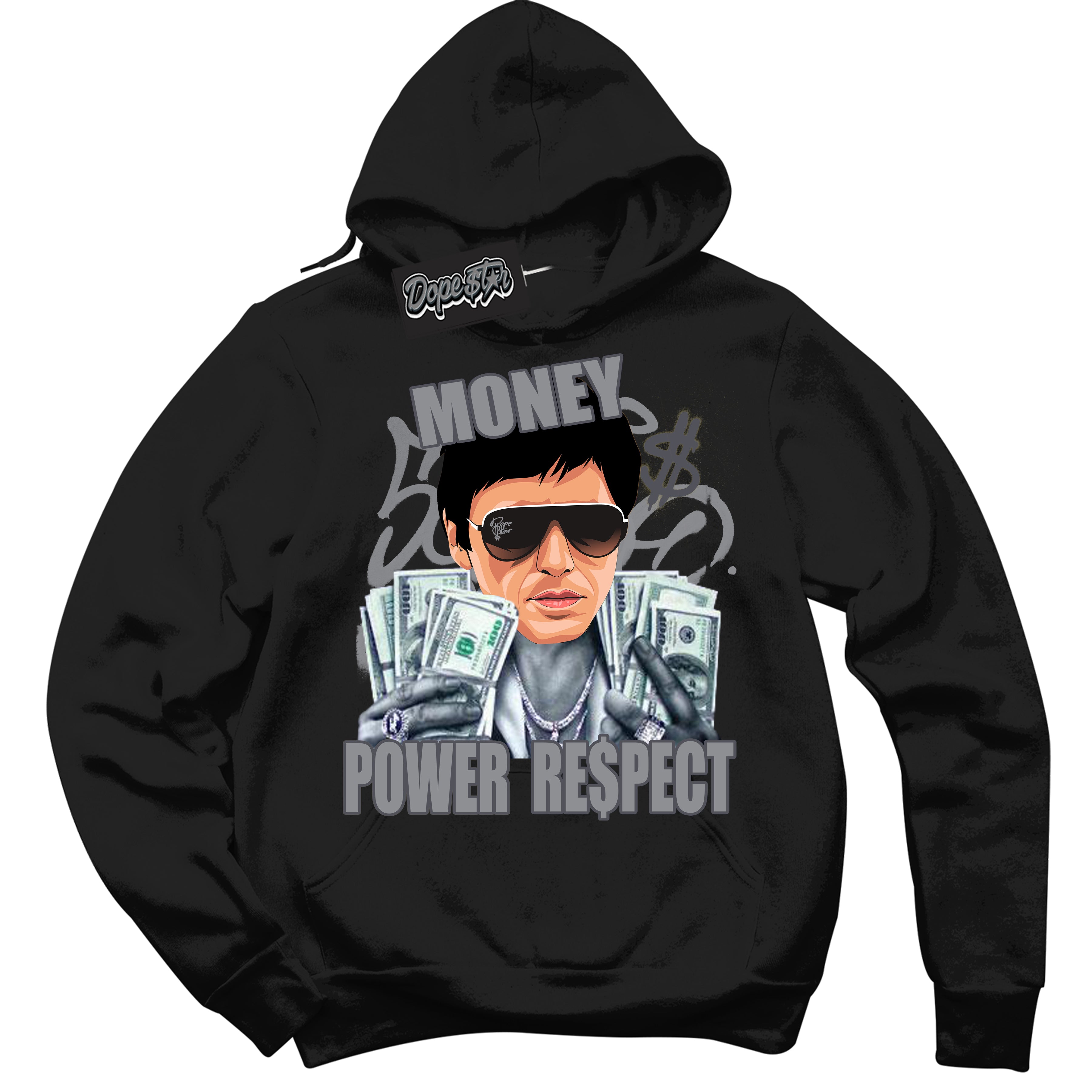 Cool Black Hoodie with “ Tony Montana ” design that Perfectly Matches Paris Olympics Wet Cement 4s Jordans.