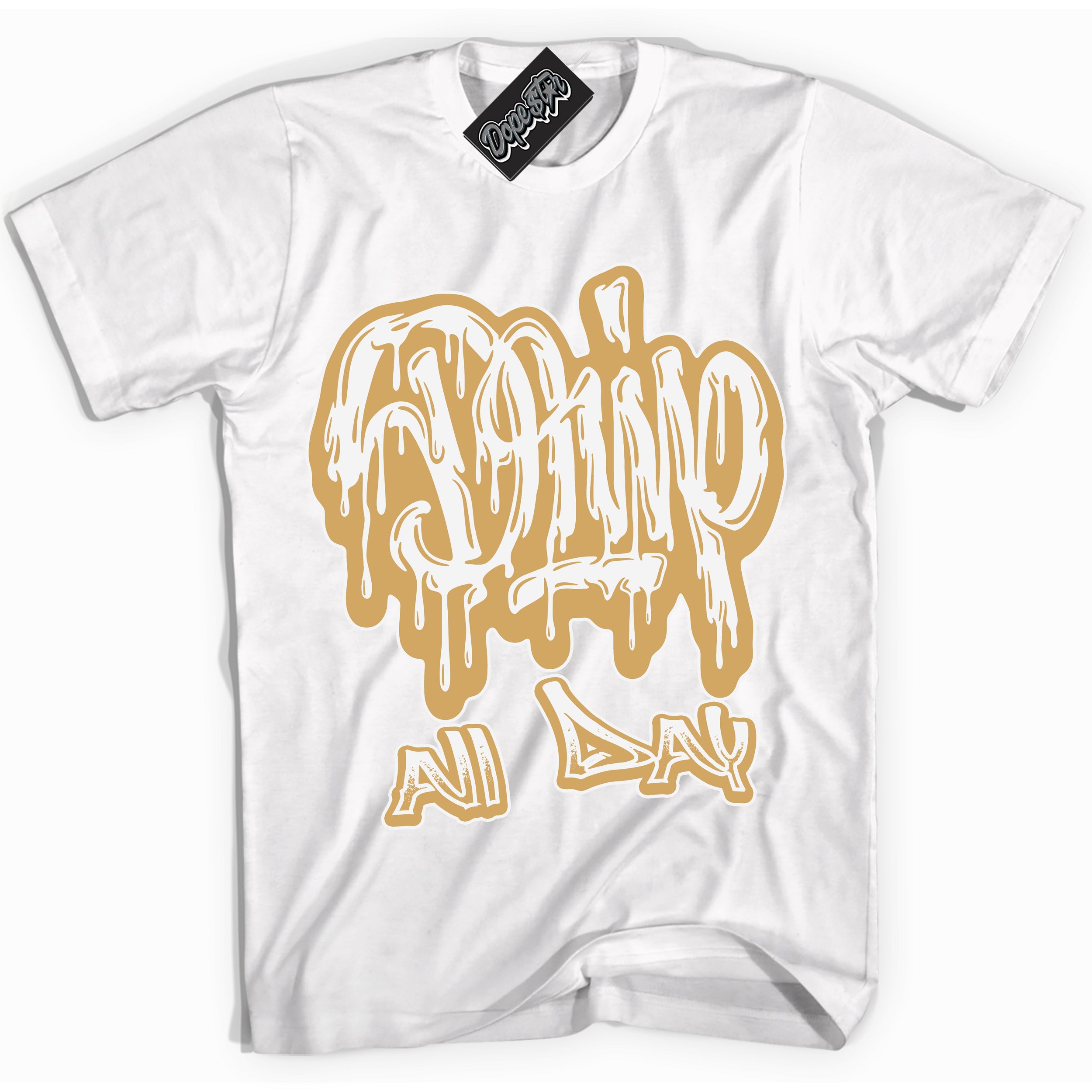 Cool White Shirt with “ Drip All Day ” design that perfectly matches Craft Paris 6s Jordans.