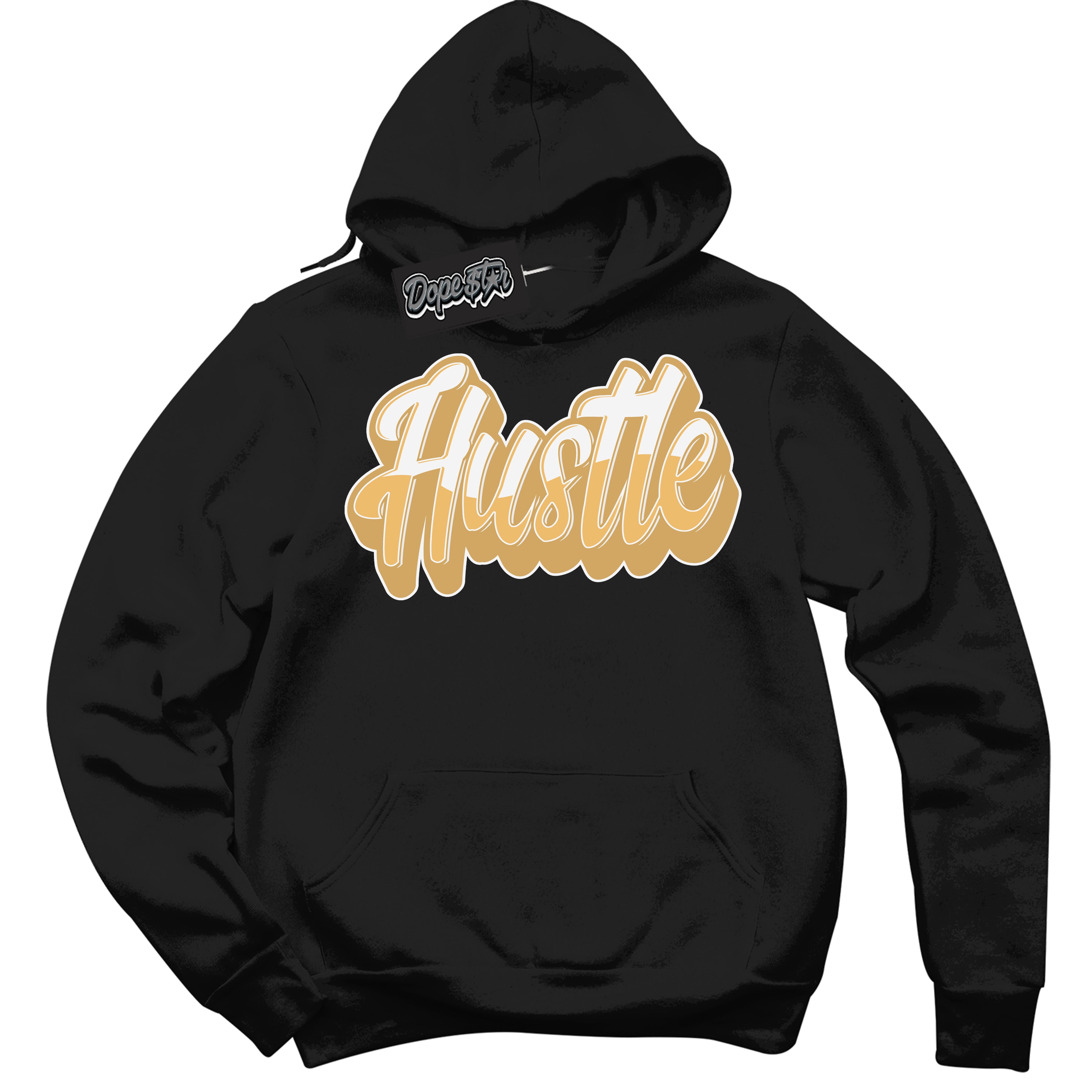 Cool Black Hoodie with “ Hustle ” design that Perfectly Matches Craft Paris 6s Jordans.