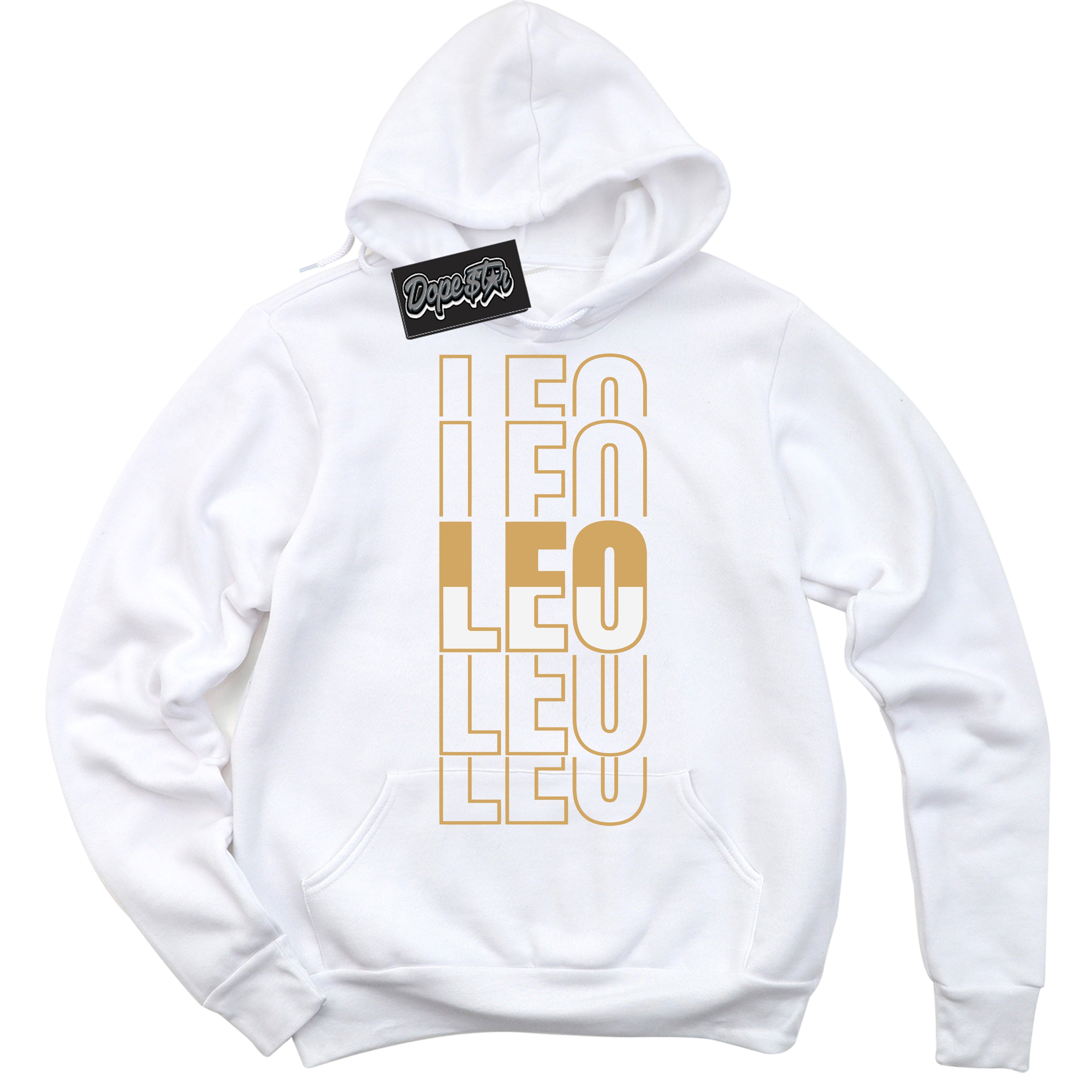 Cool White Hoodie with “ Leo ” design that Perfectly Matches Craft Paris 6s Jordans.