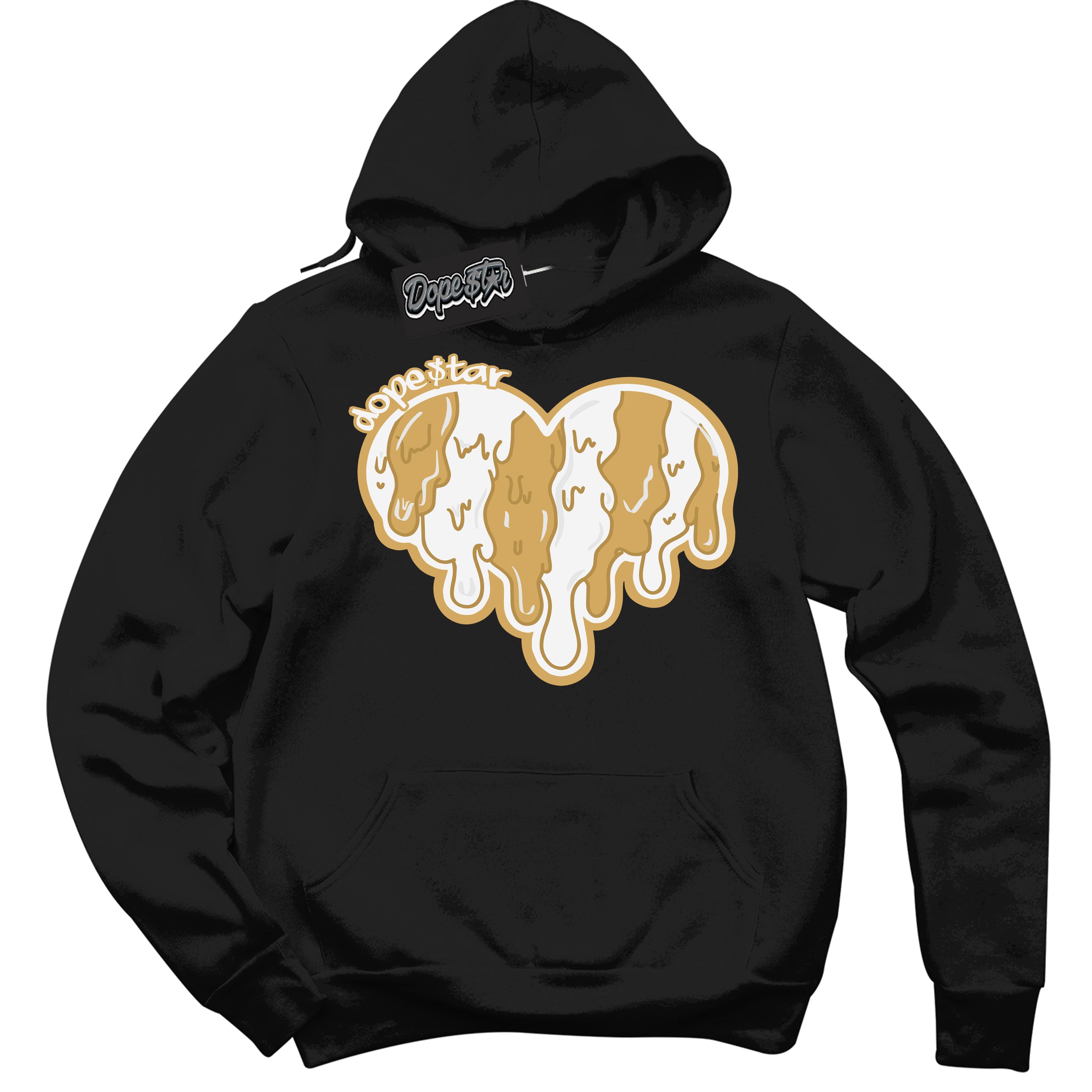 Cool Black Hoodie with “ Melting Heart ” design that Perfectly Matches Craft Paris 6s Jordans.