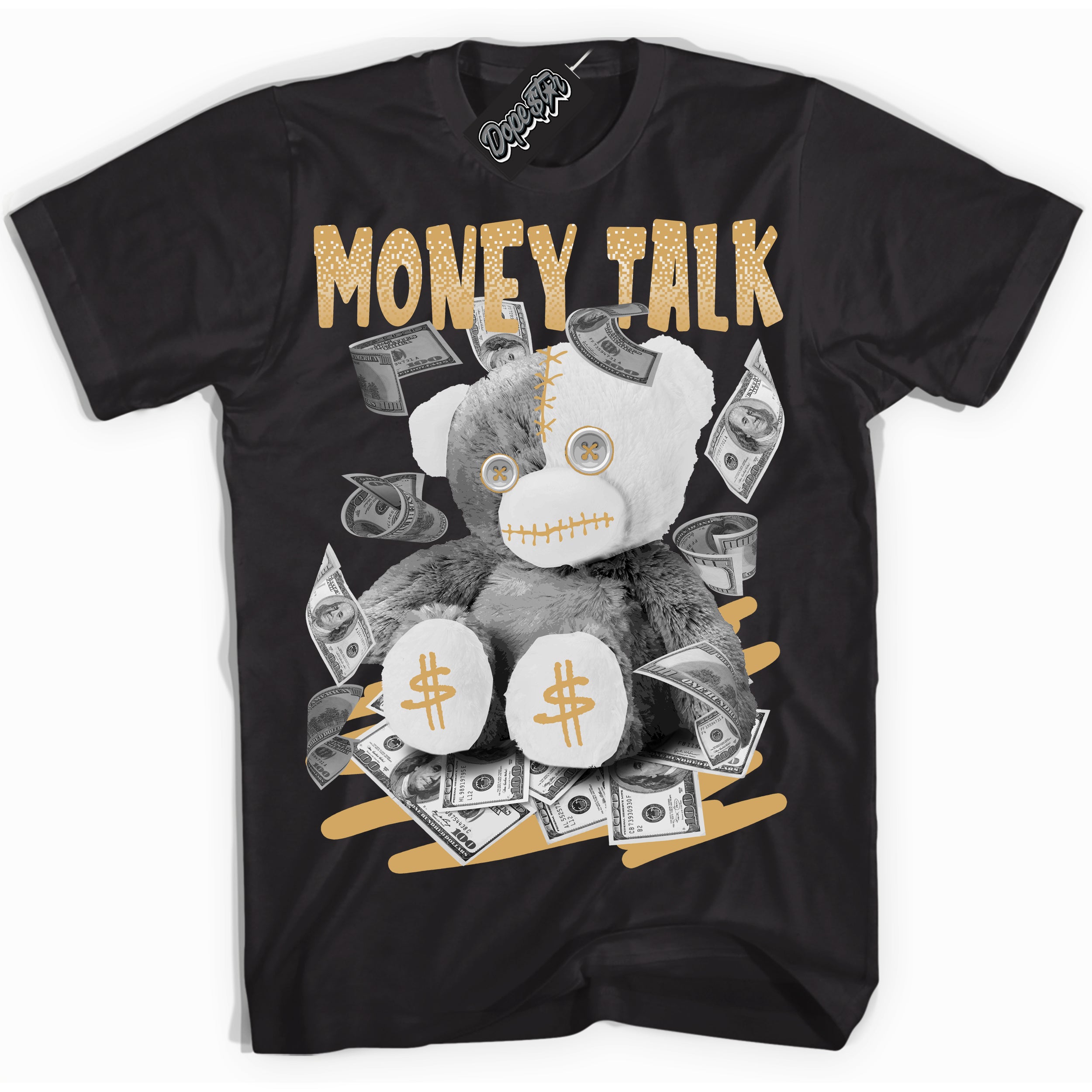 Cool Black Shirt with “ Money Talk ” design that perfectly matches Craft Paris 6s Jordans.