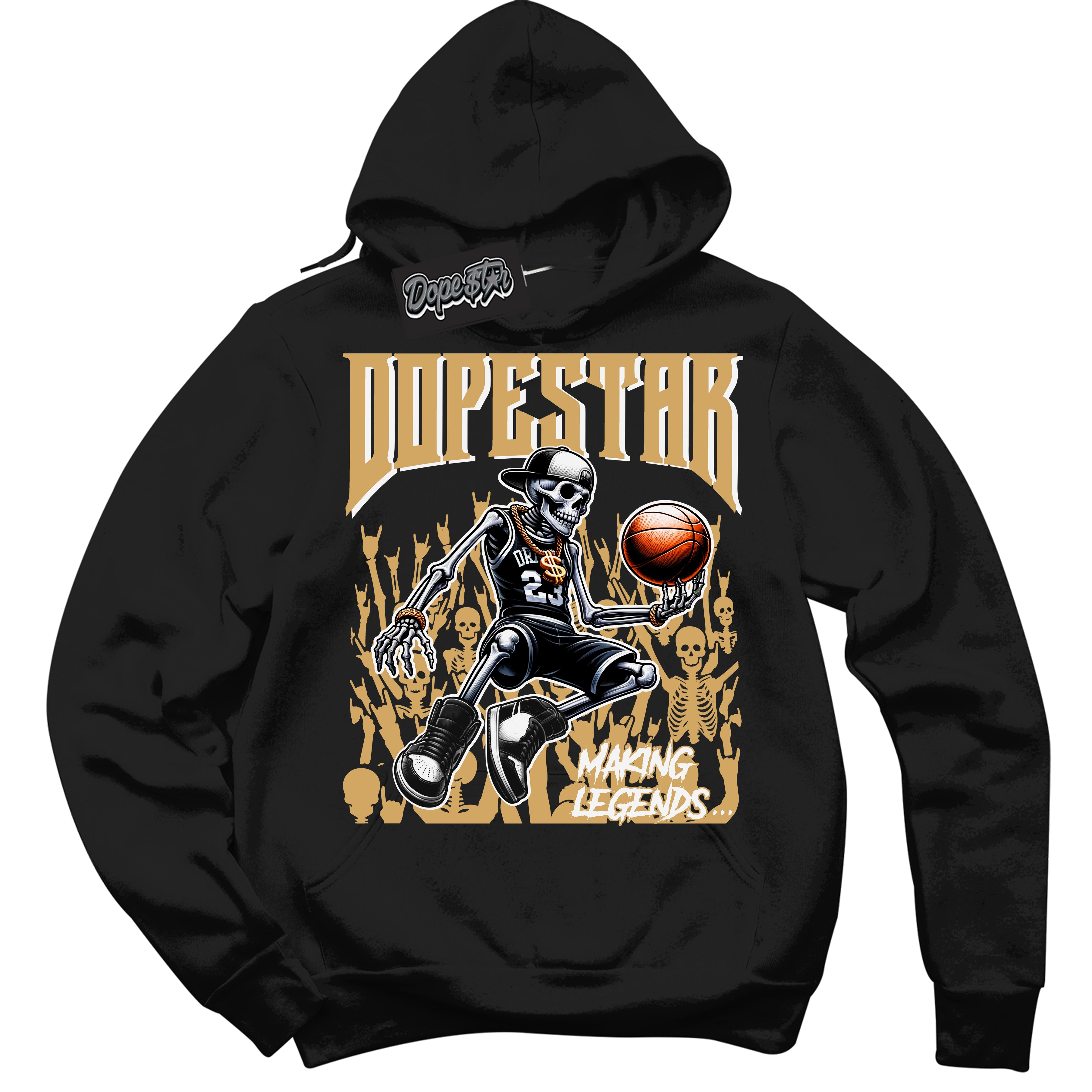 Cool Black Hoodie with “ Making Legends ” design that Perfectly Matches Craft Paris 6s Jordans.