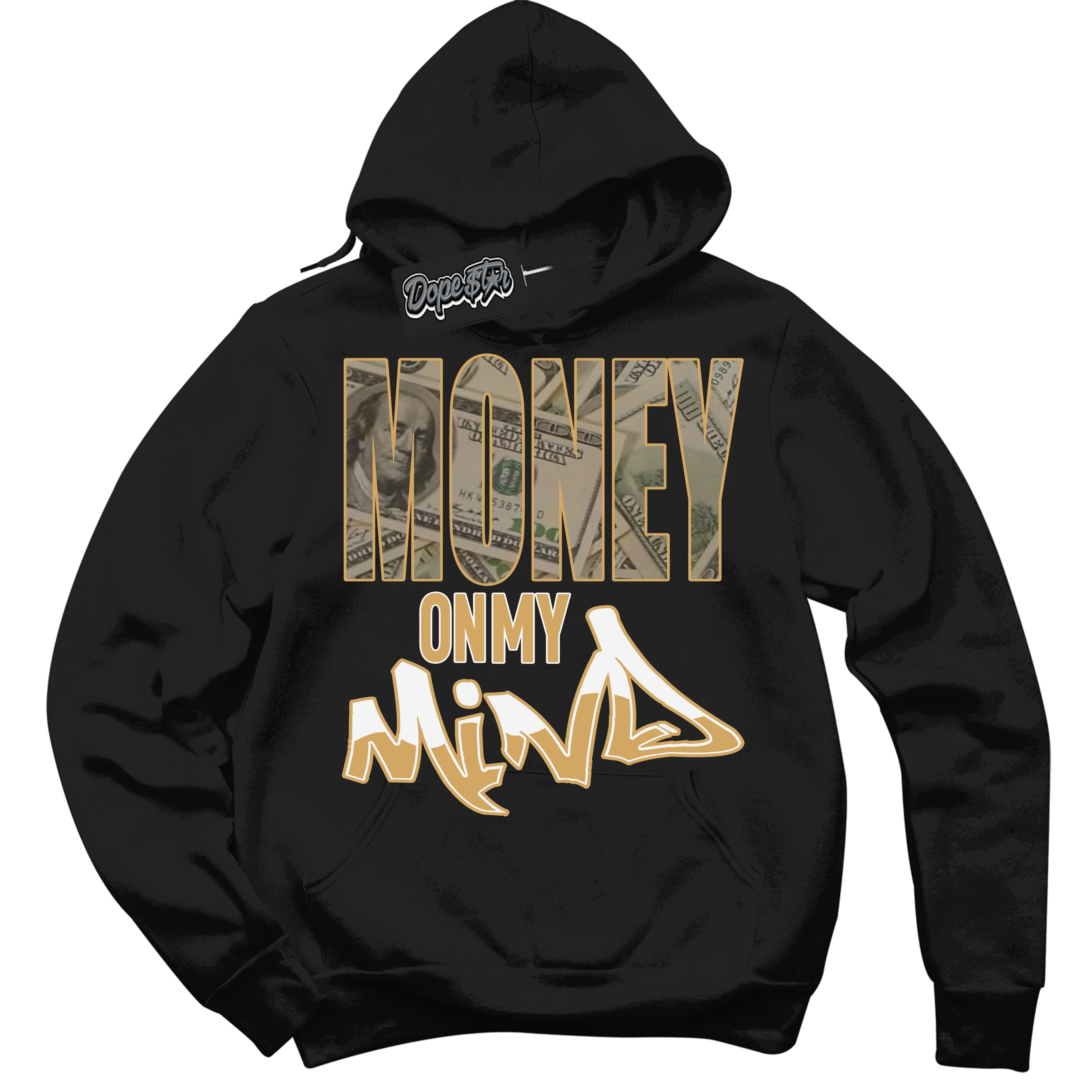 Cool Black Hoodie with “ Money On My Mind ” design that Perfectly Matches Craft Paris 6s Jordans.