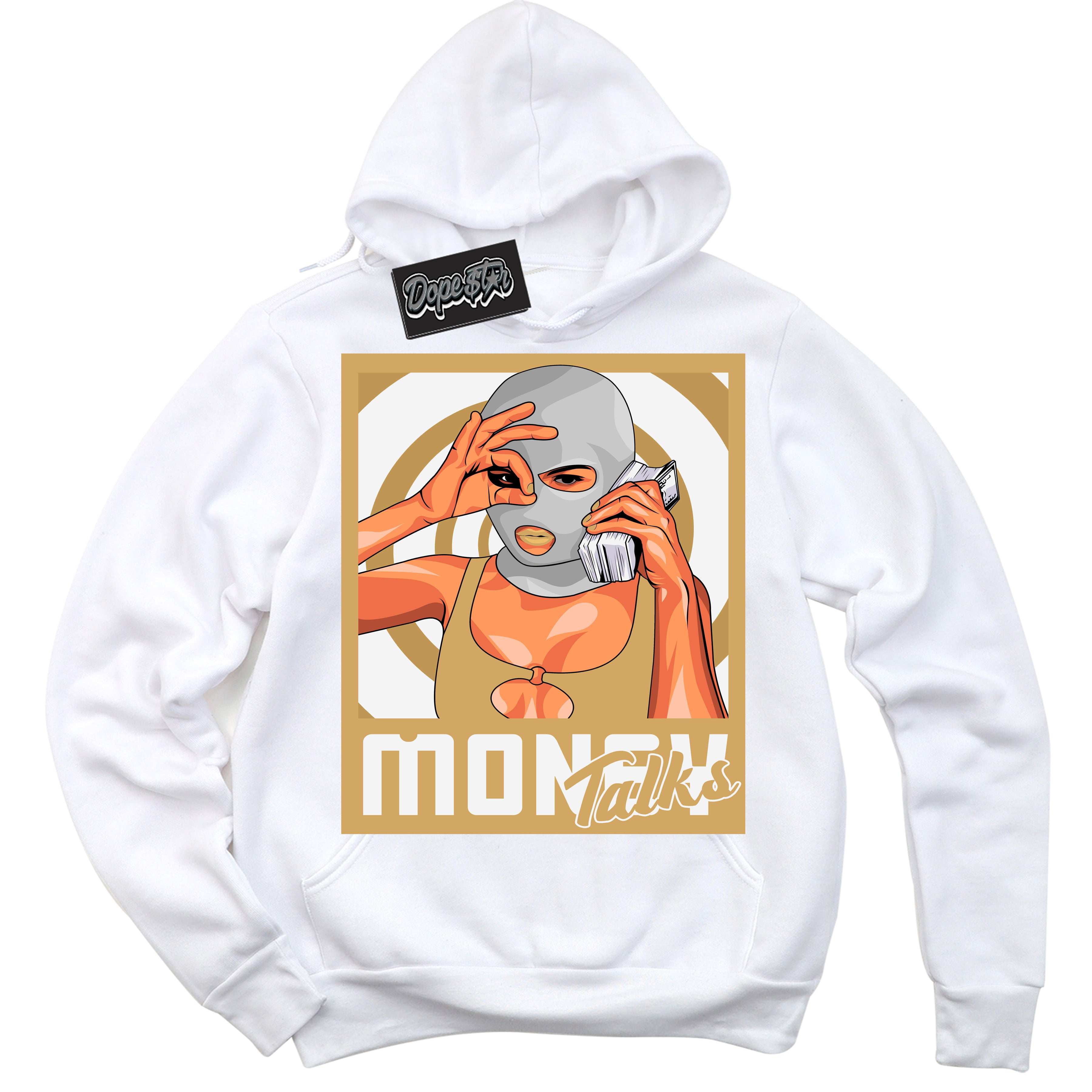 Cool White Shirt with “ Money Talks ” design that perfectly matches Craft Paris 6s Jordans.