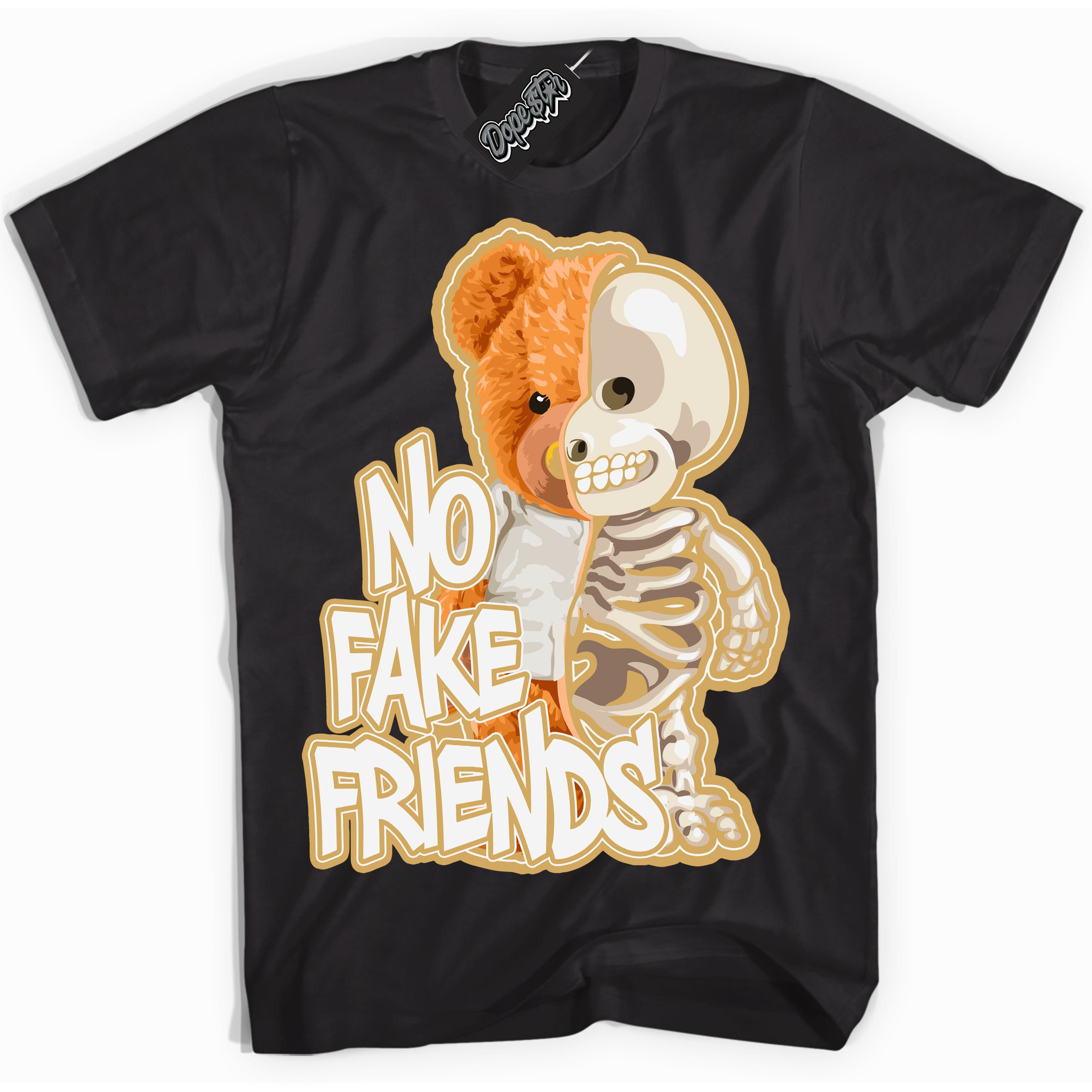 Cool Black Shirt with “ No Fake Friends ” design that perfectly matches Craft Paris 6s Jordans.