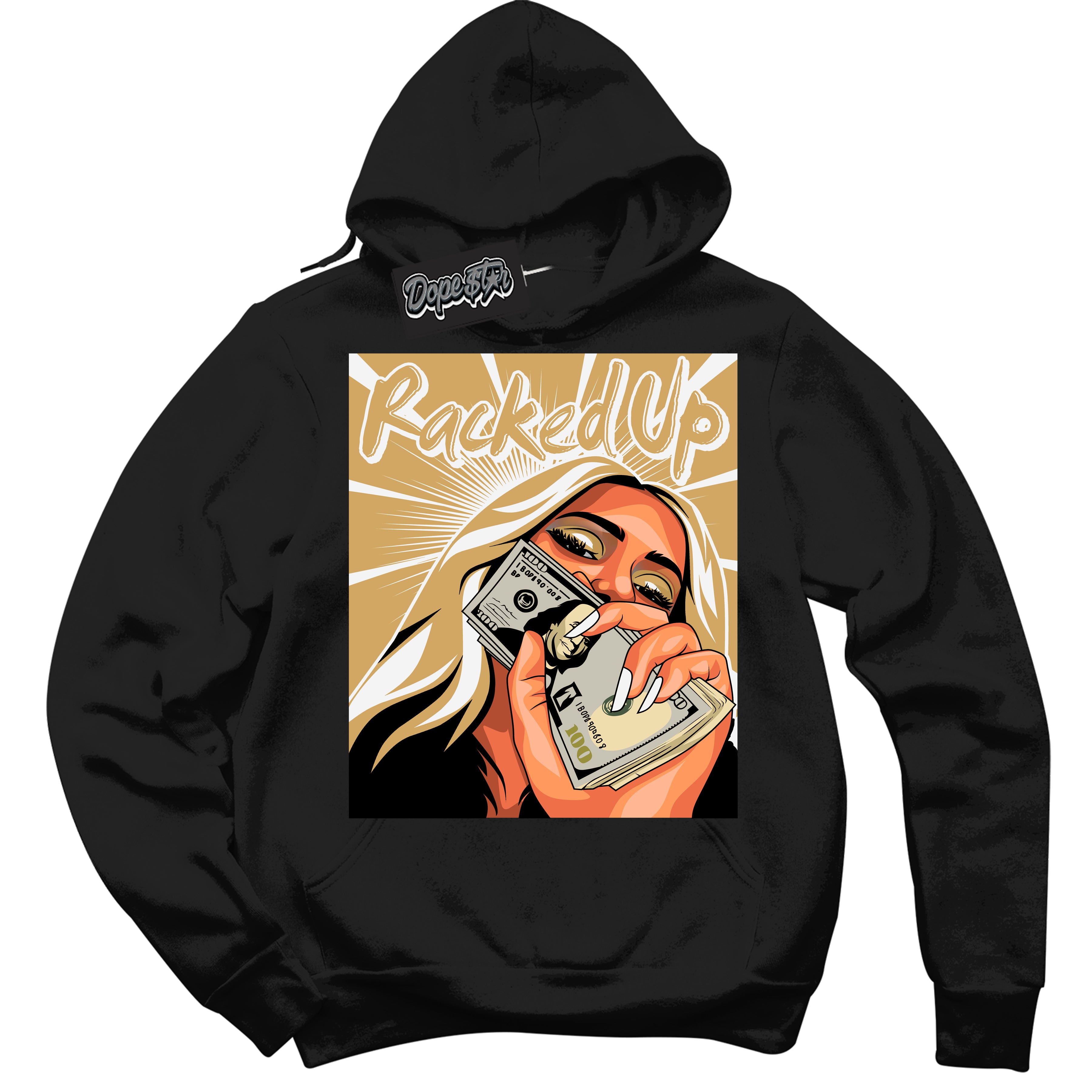 Cool Black Hoodie with “ Racked Up ” design that Perfectly Matches Craft Paris 6s Jordans.