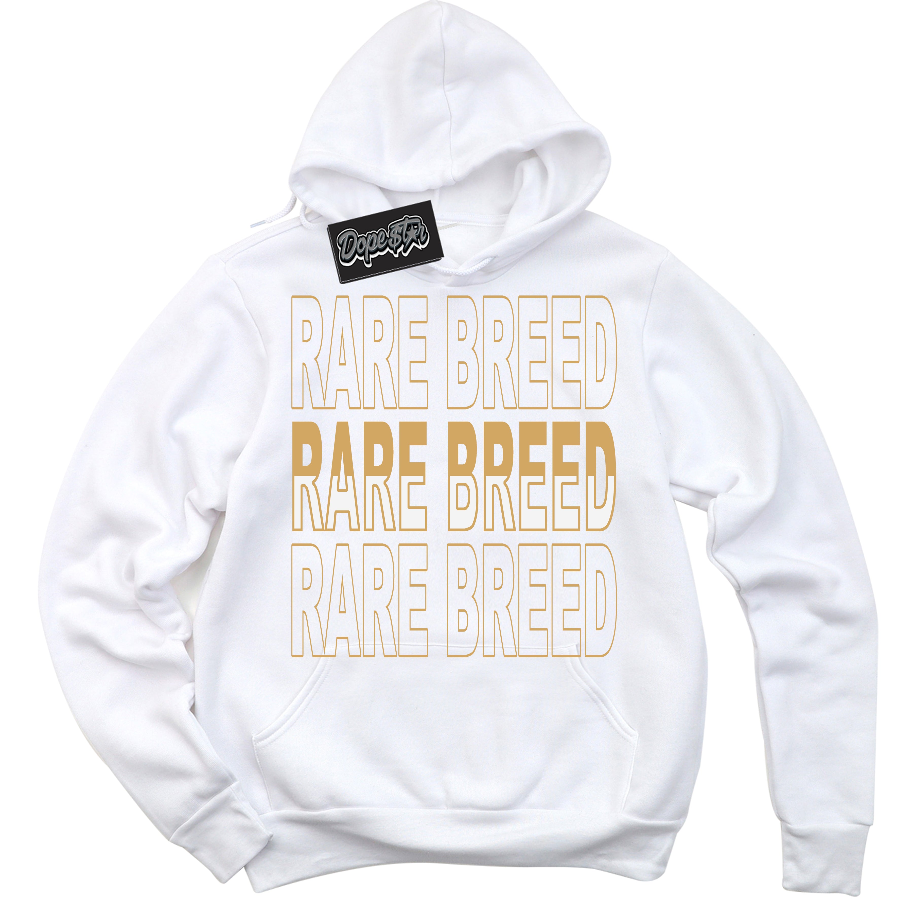 Cool White Hoodie with “ Rare Breed ” design that Perfectly Matches Craft Paris 6s Jordans.